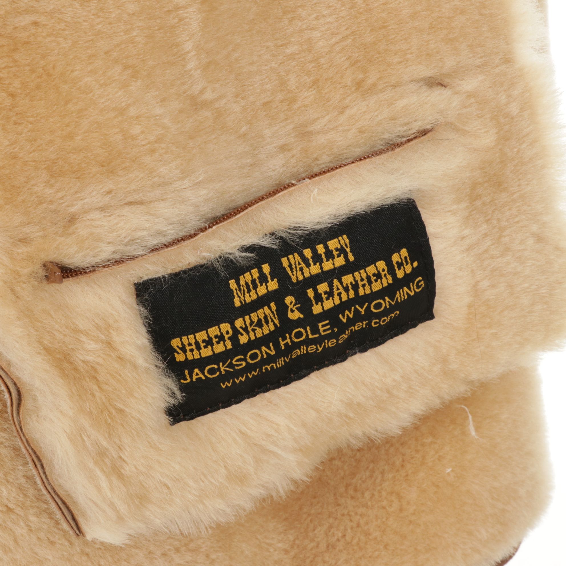 Mill Valley Sheepskin & Leather Co. Shearling Jacket with Fox Fur Collar