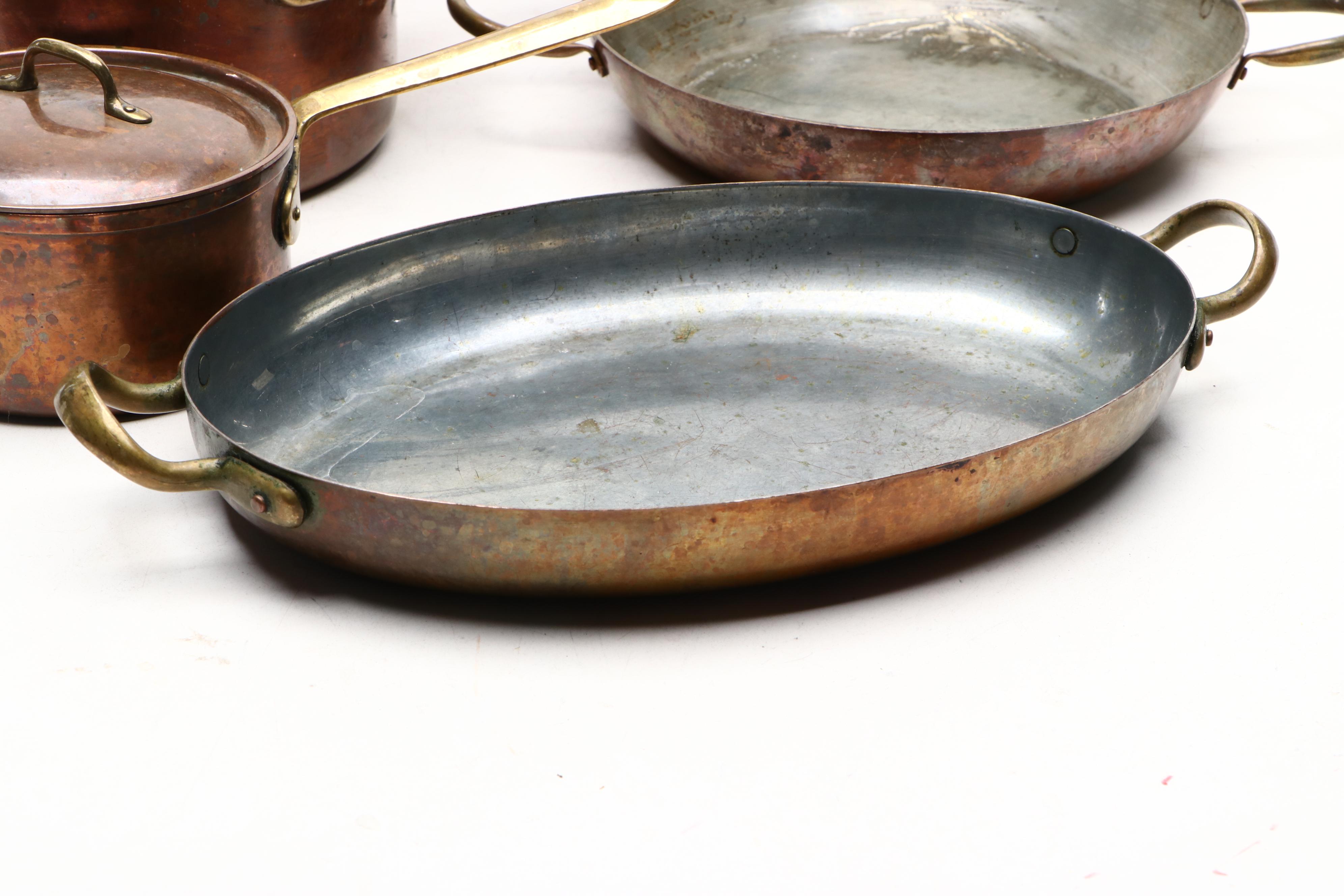 Country Kitchen with Other Cooper Plated Pots and Pans