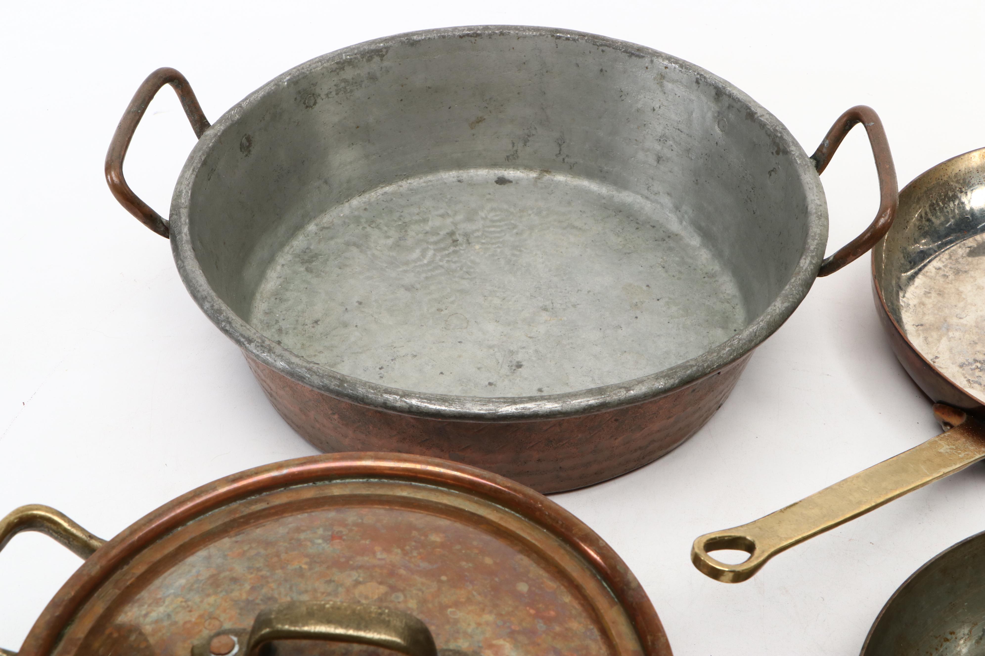 Country Kitchen with Other Cooper Plated Pots and Pans