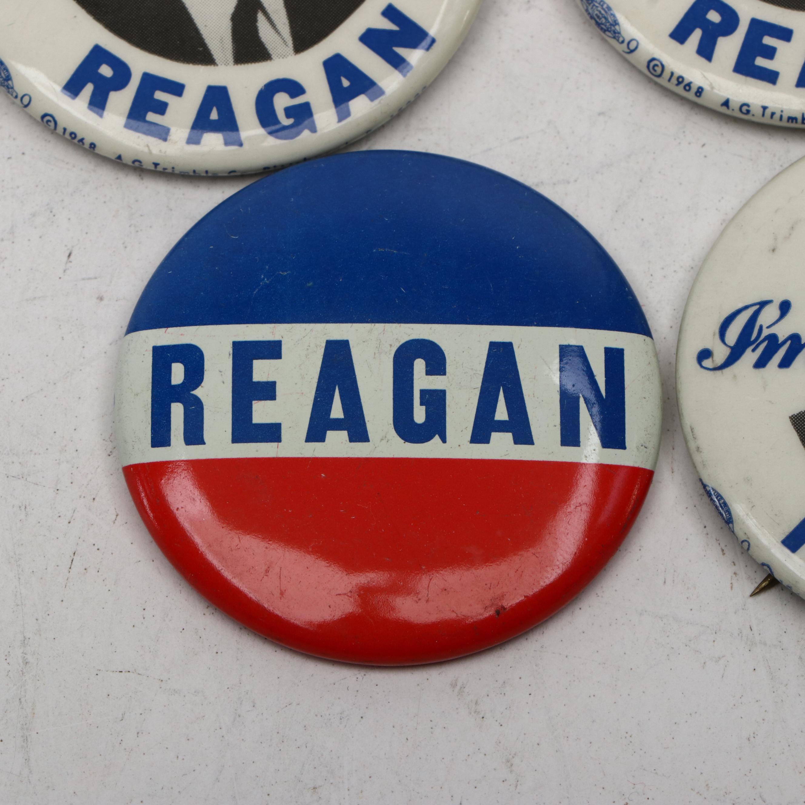 Ronald Reagan Political Campaign Pinbacks, 1968