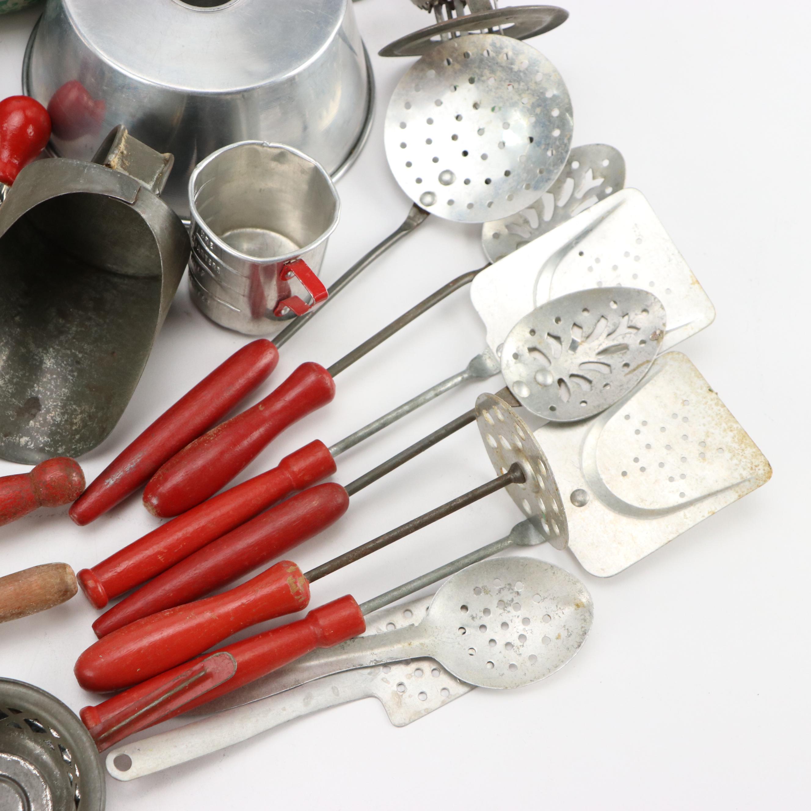 Vintage Metal Cookie Cutters, Baking Dishes, Utensils and More