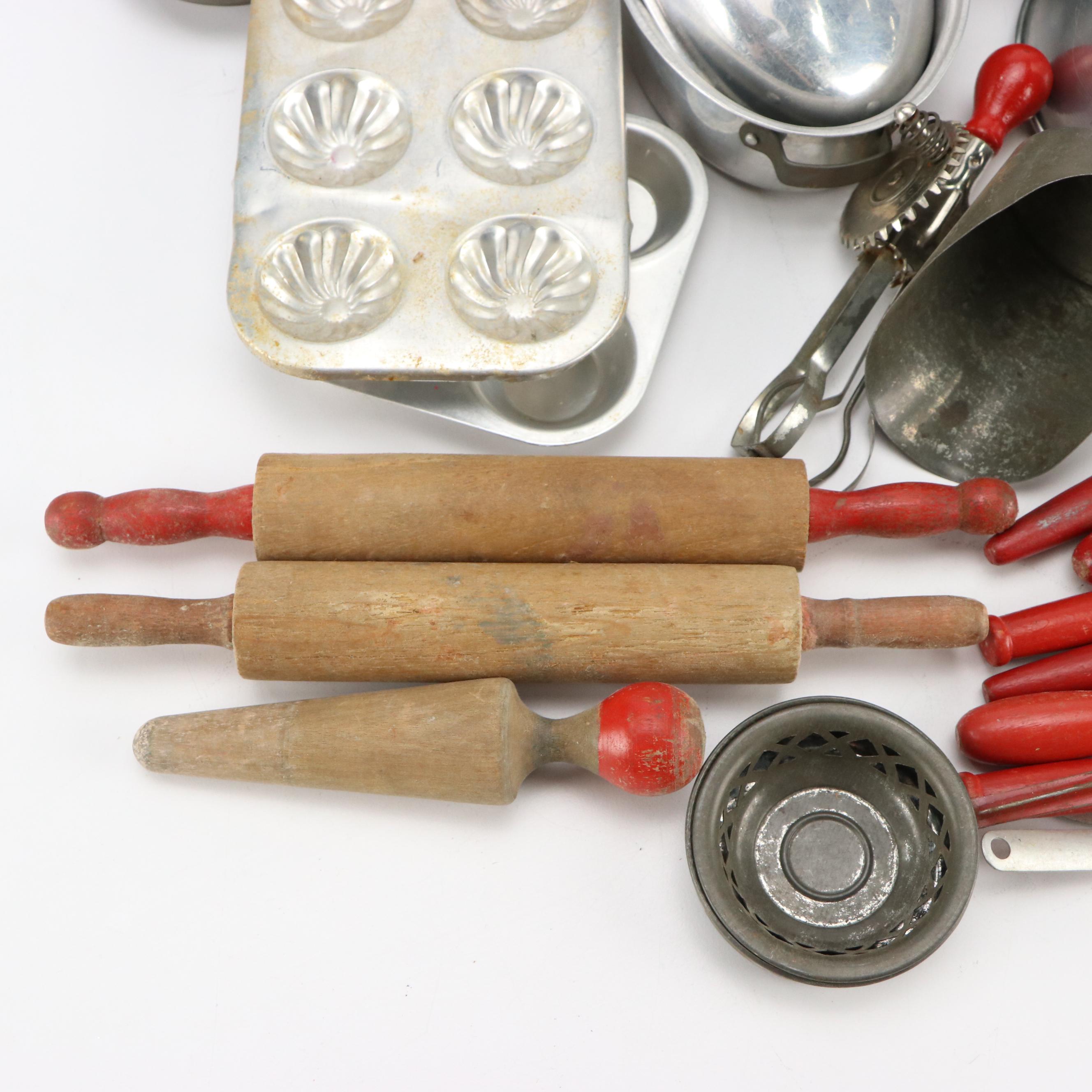 Vintage Metal Cookie Cutters, Baking Dishes, Utensils and More