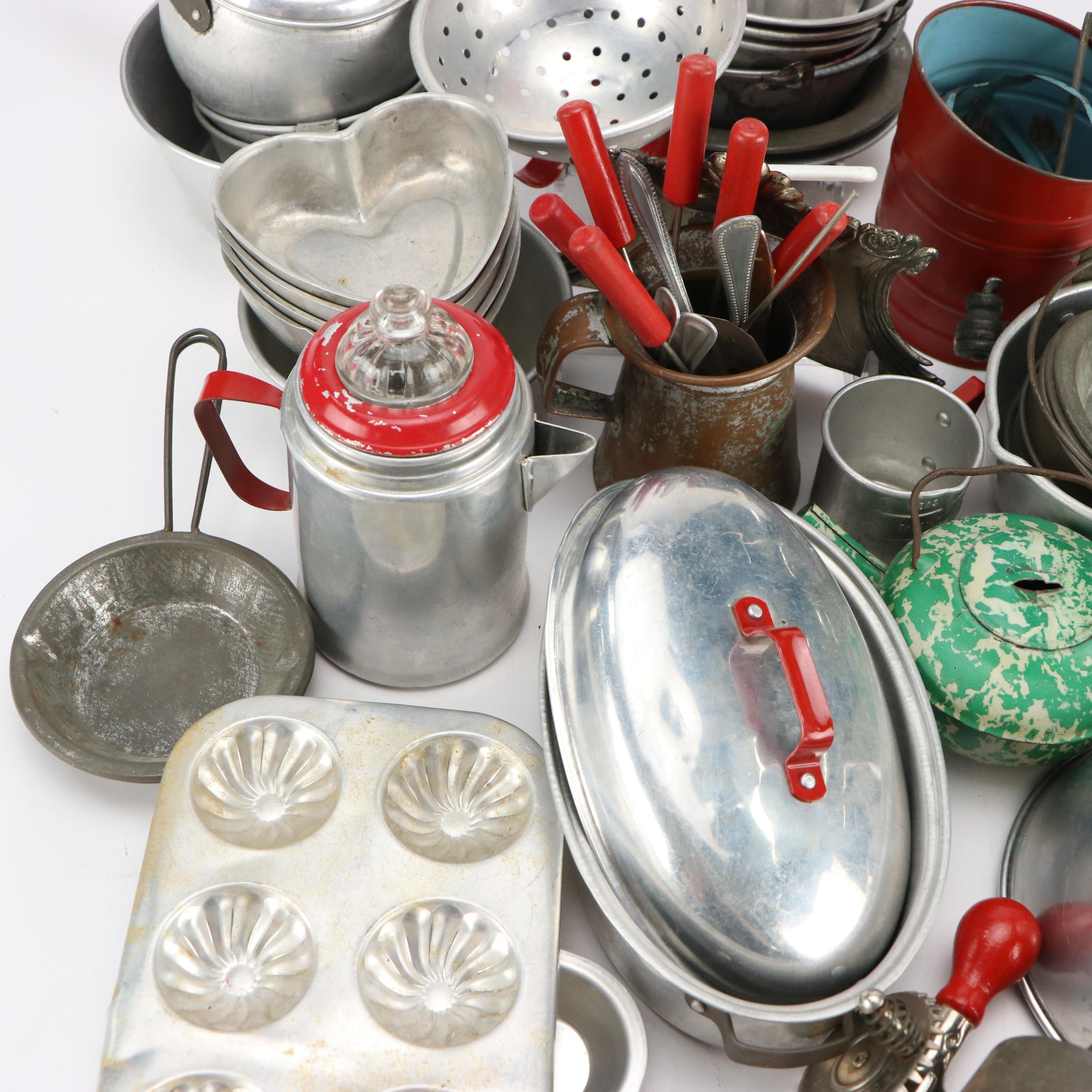Vintage Metal Cookie Cutters, Baking Dishes, Utensils and More