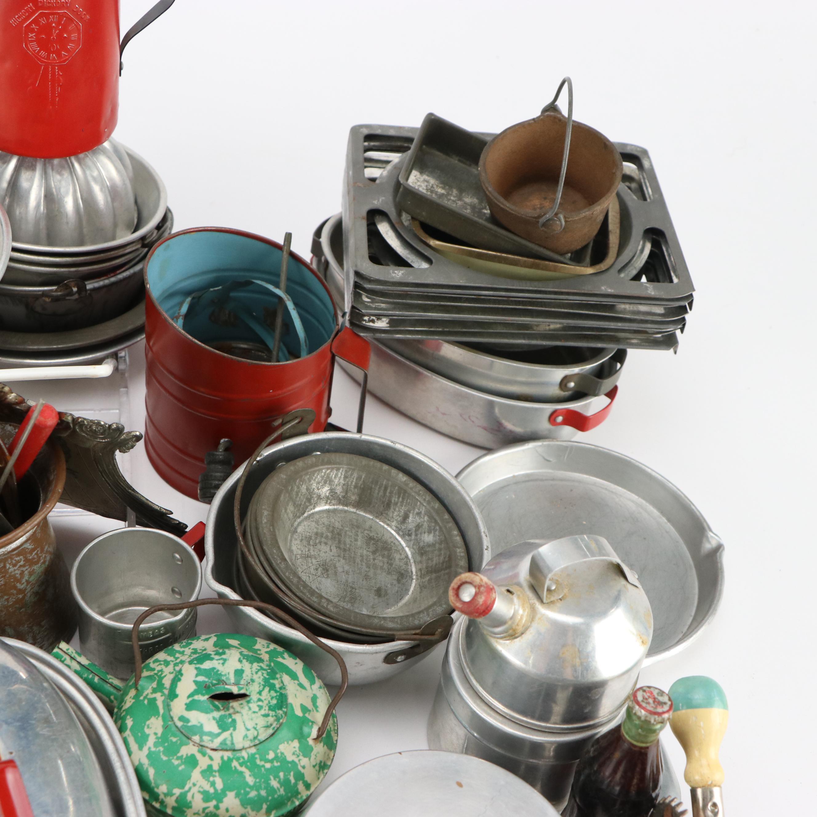 Vintage Metal Cookie Cutters, Baking Dishes, Utensils and More