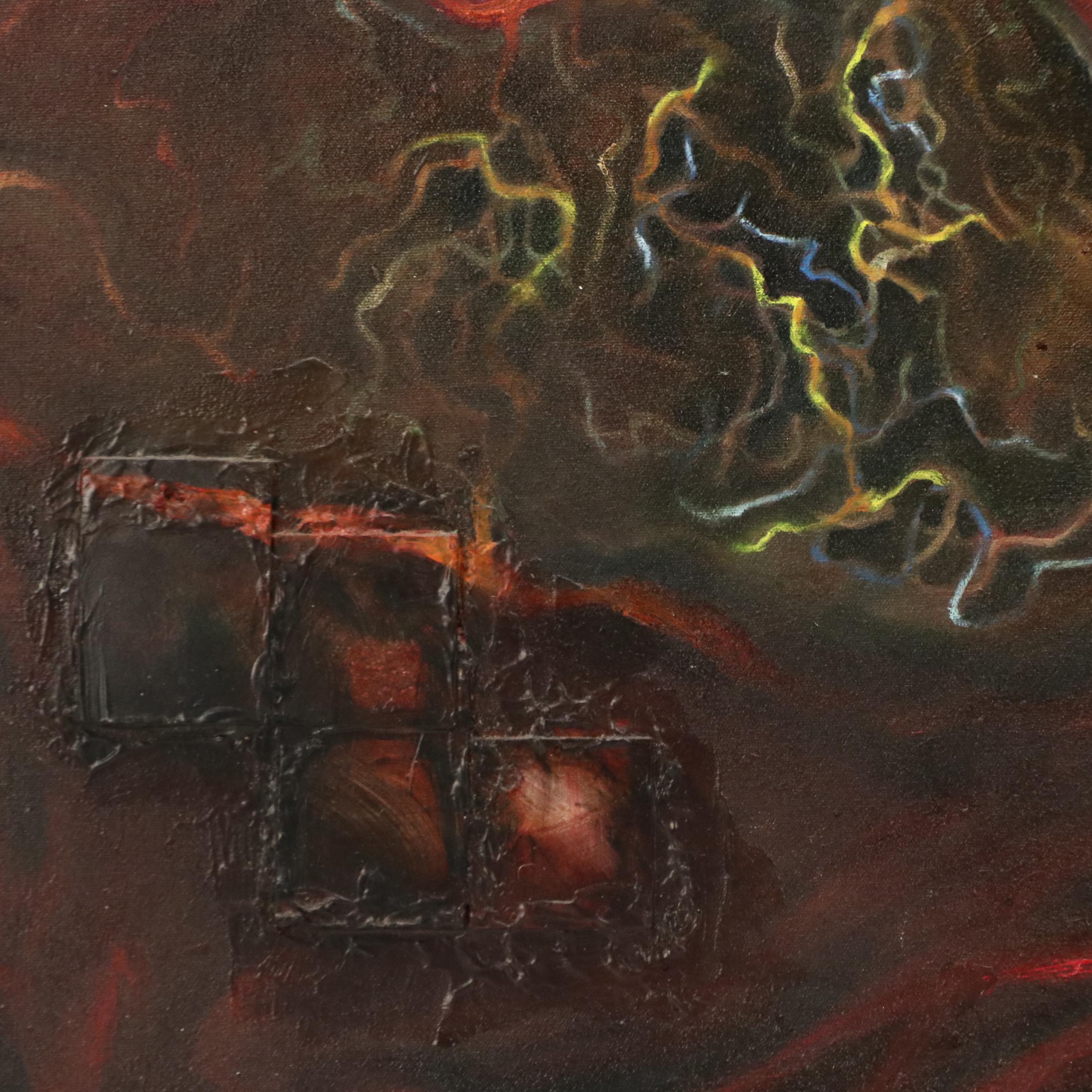 Alison Shepard Mixed Media Portrait Painting "Laura II," 1998