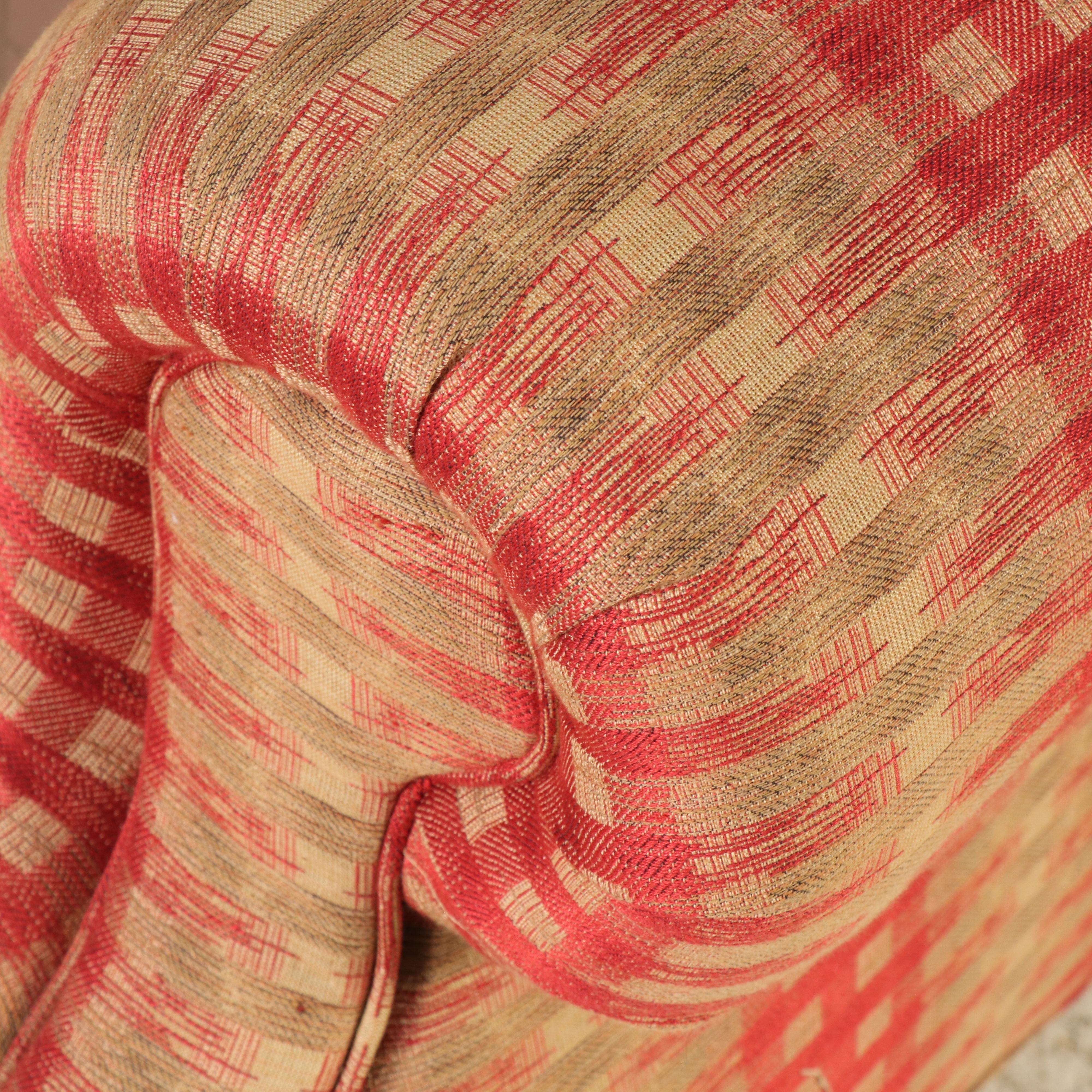 Pair of Flexsteel Plaid Upholstered Loveseats