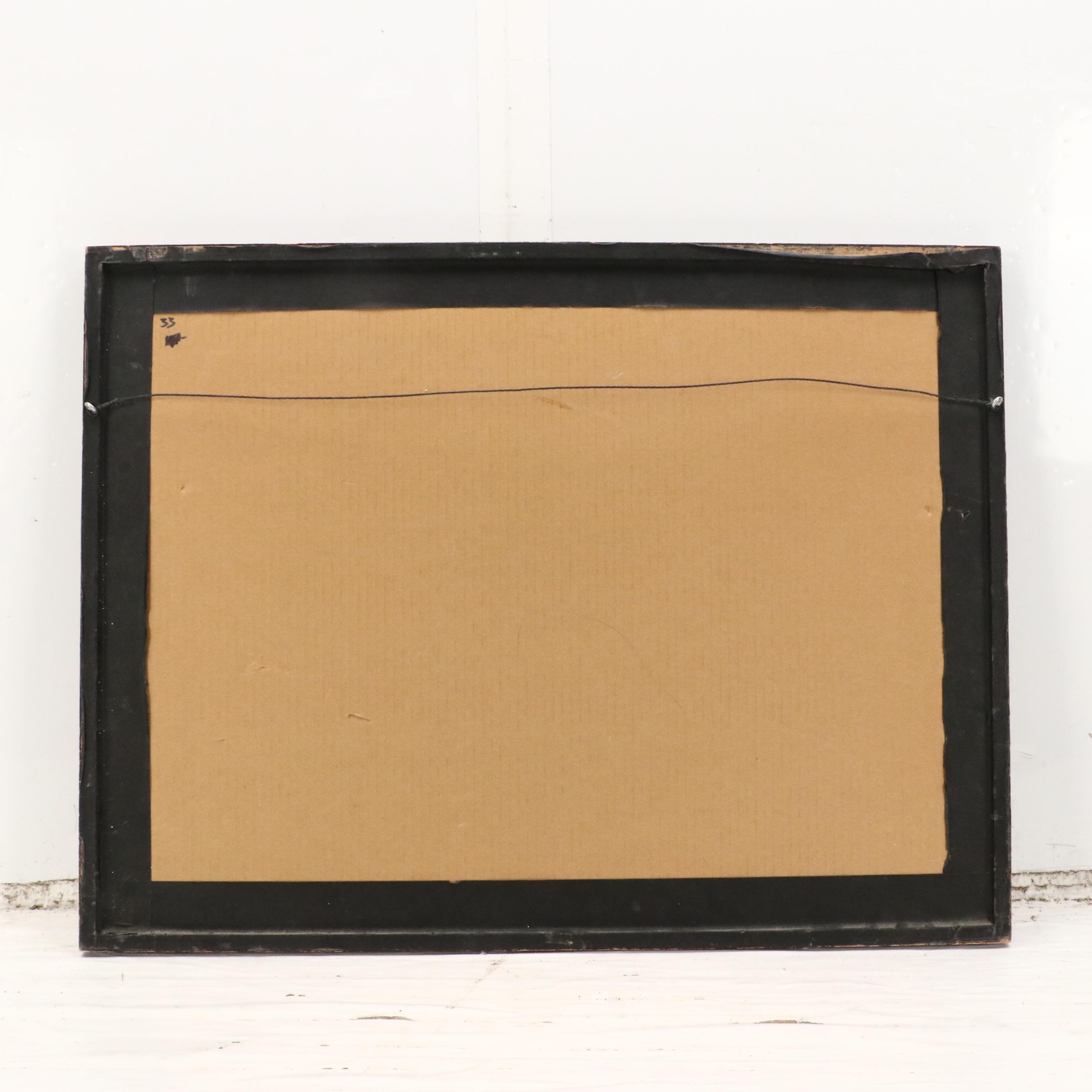 Forest Landscape Oil Painting, Late 20th Century