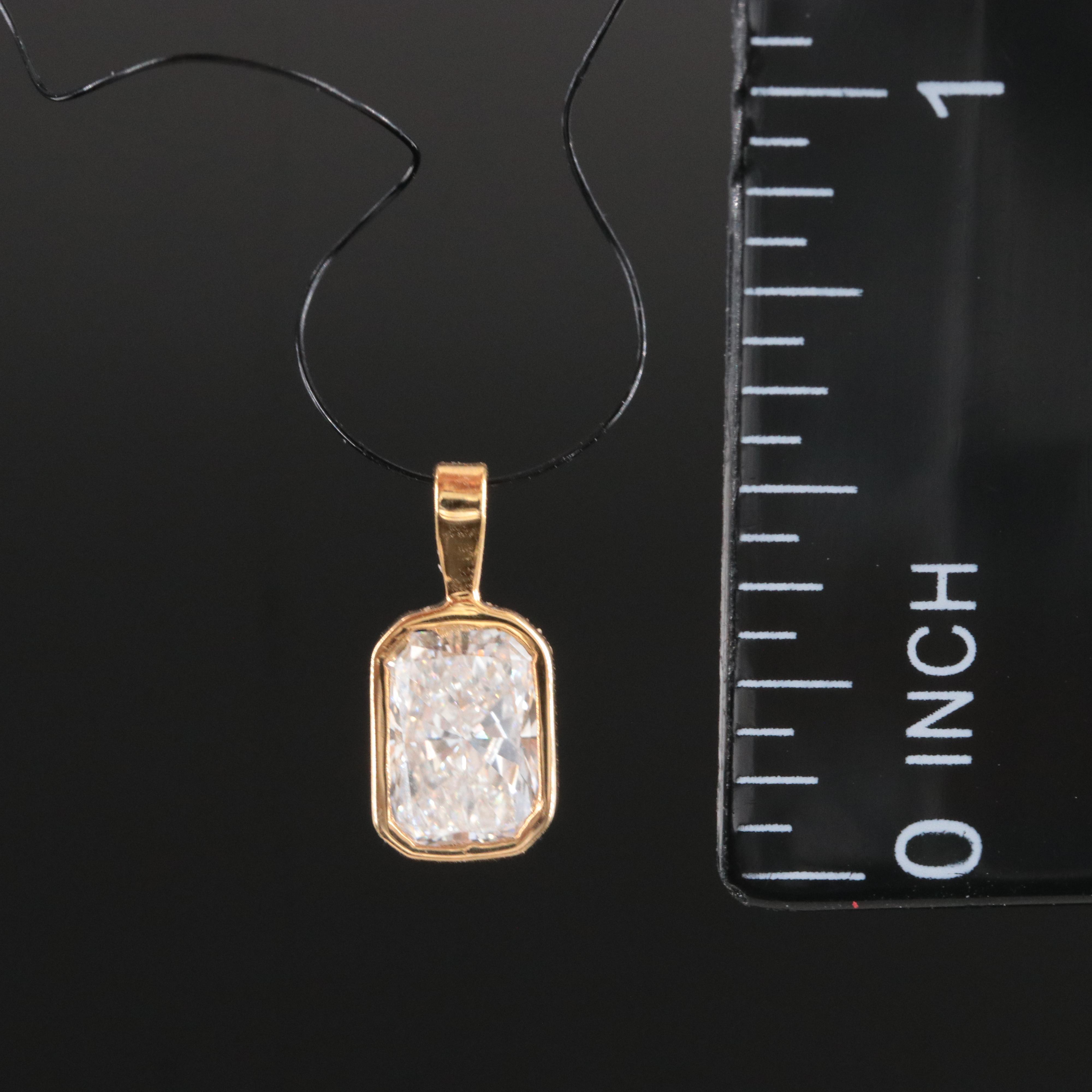 14K 1.00 CT Lab Grown Diamond Solitaire Pendant