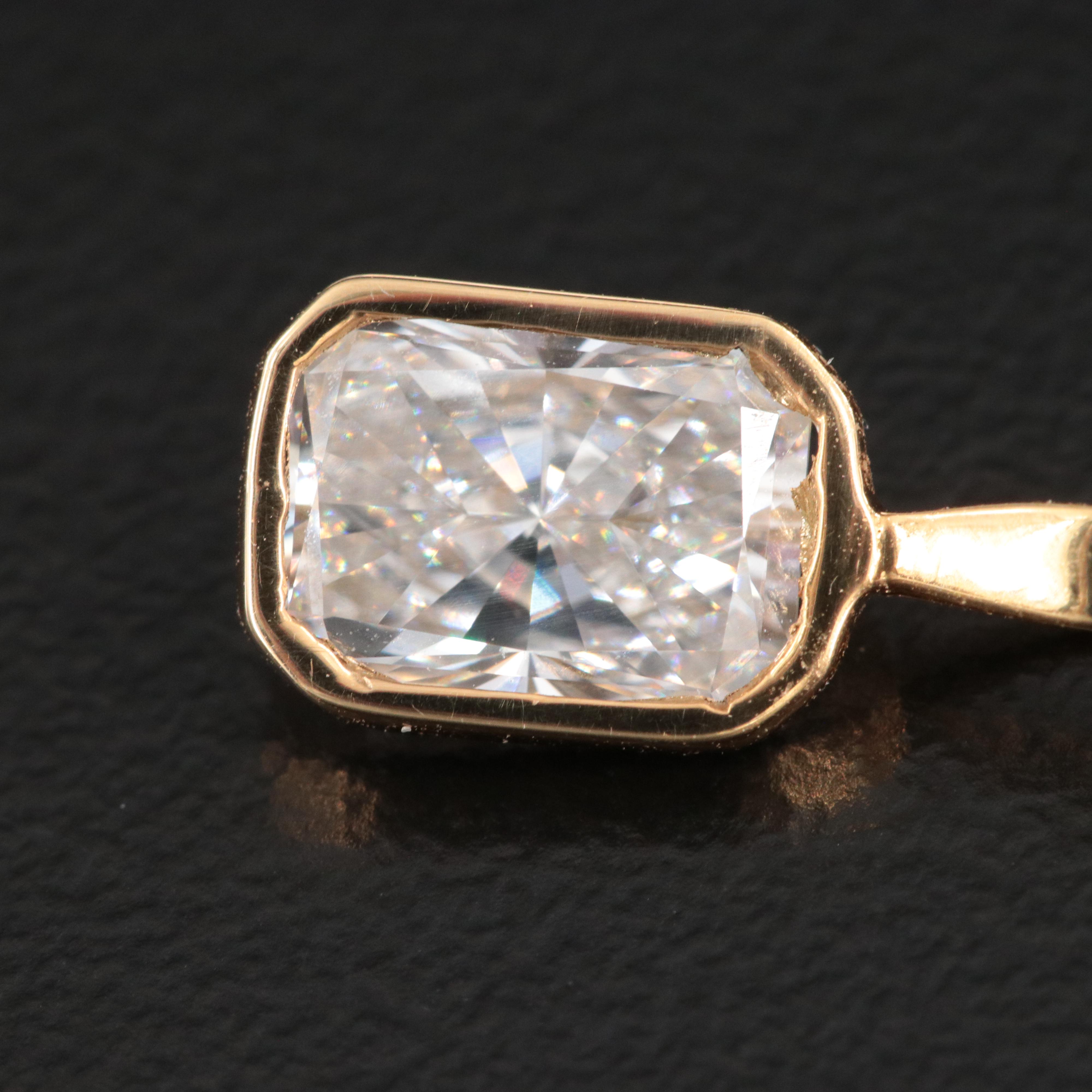 14K 1.00 CT Lab Grown Diamond Solitaire Pendant