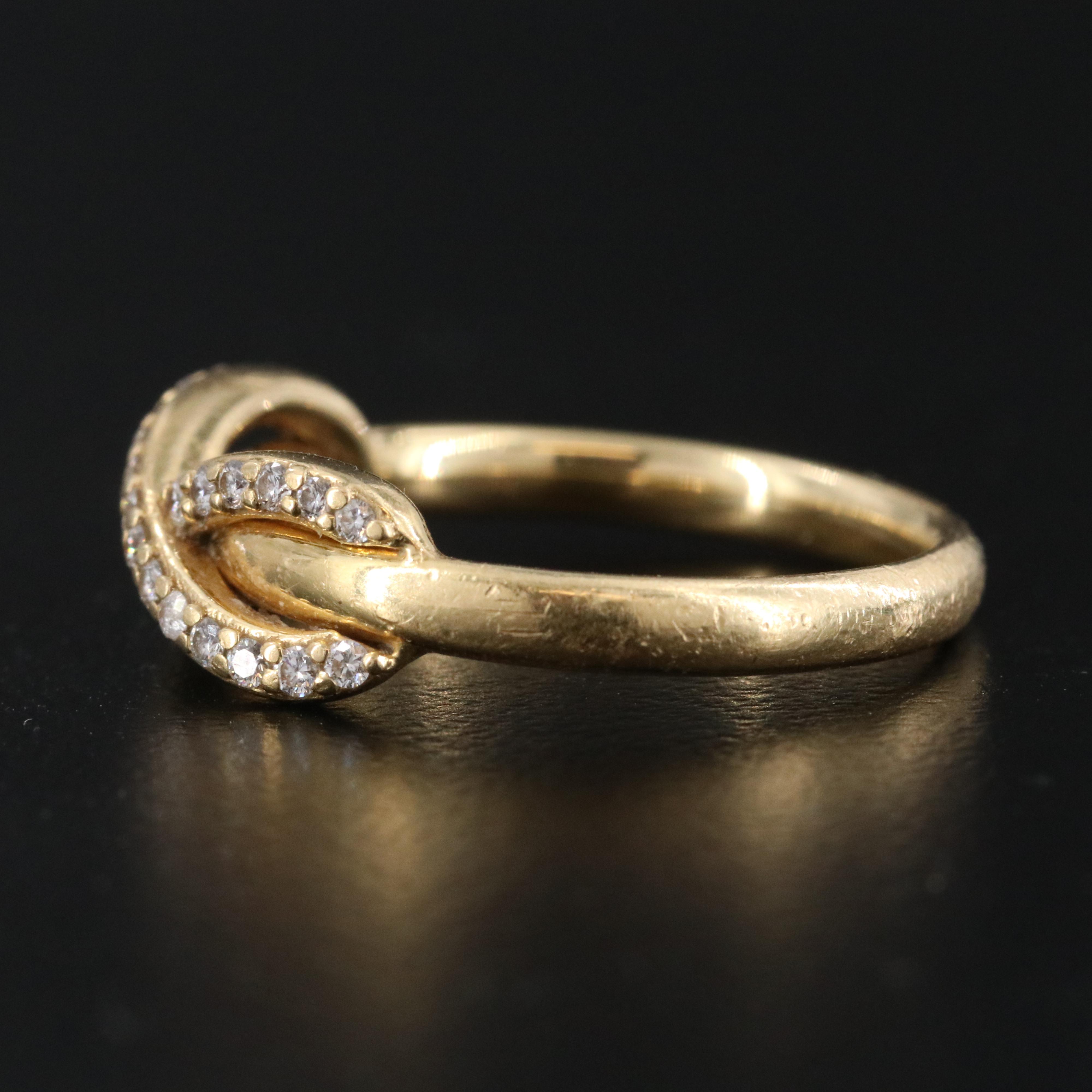 Tiffany & Co. 18K 0.18 CTW Diamond Accented Infinity Ring