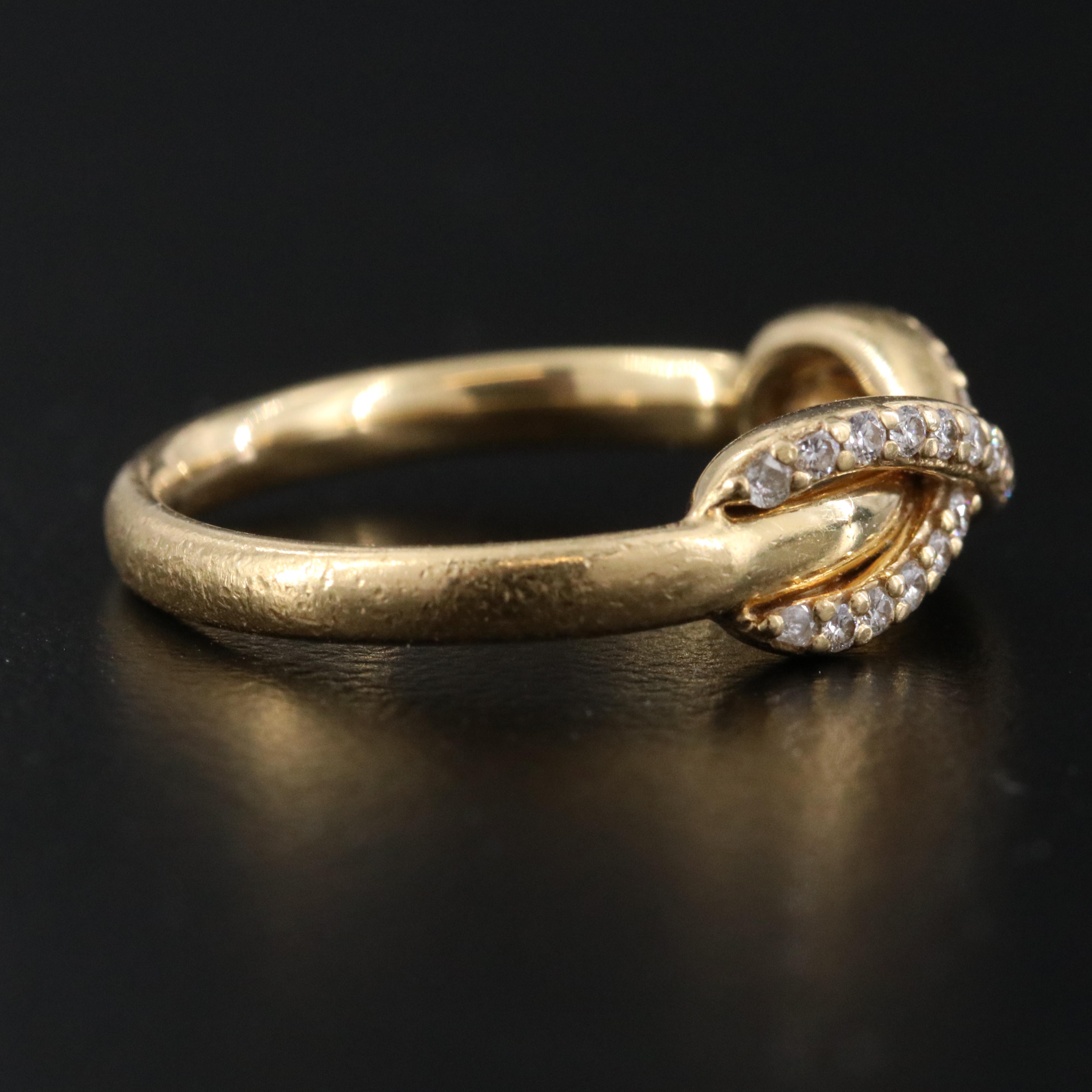 Tiffany & Co. 18K 0.18 CTW Diamond Accented Infinity Ring