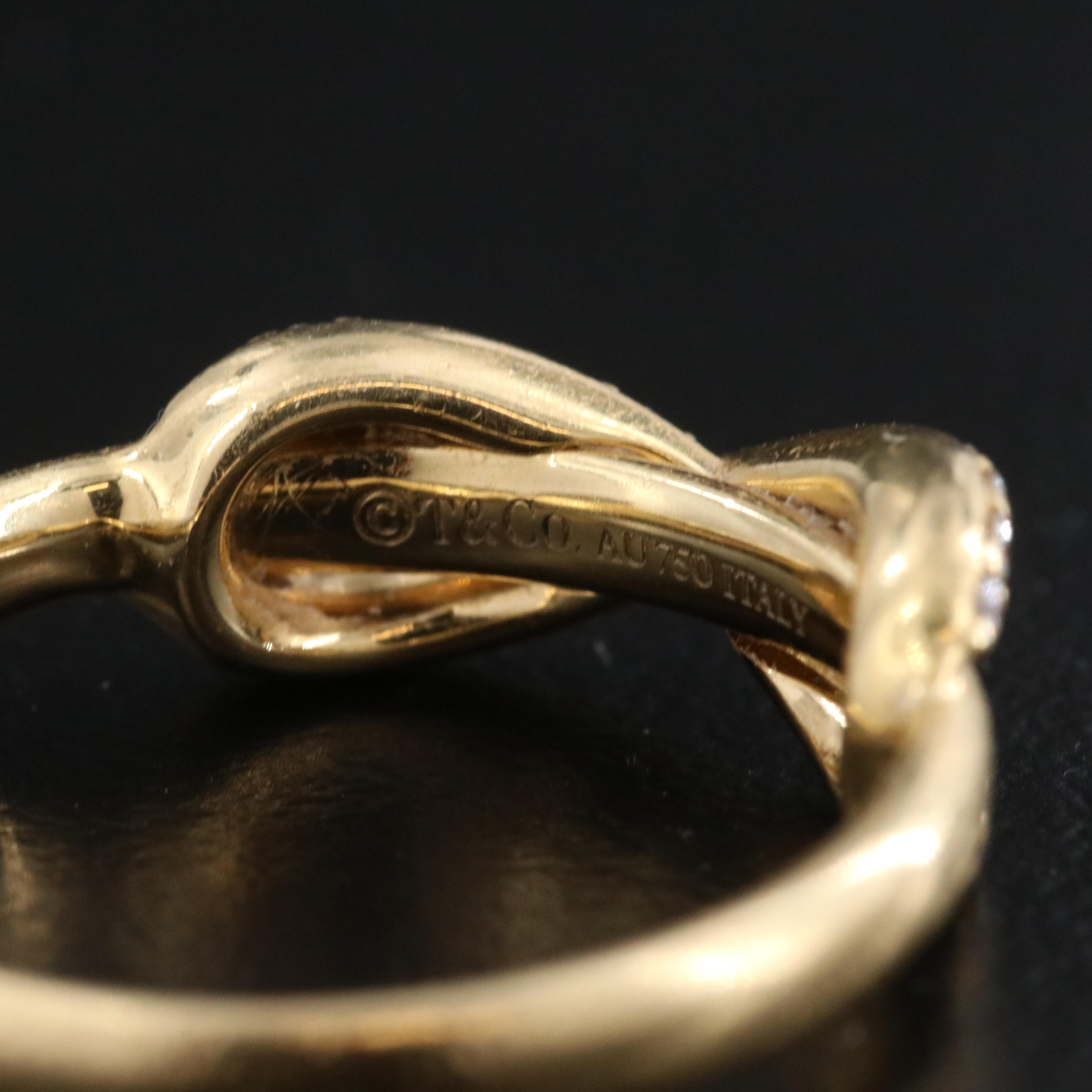 Tiffany & Co. 18K 0.18 CTW Diamond Accented Infinity Ring