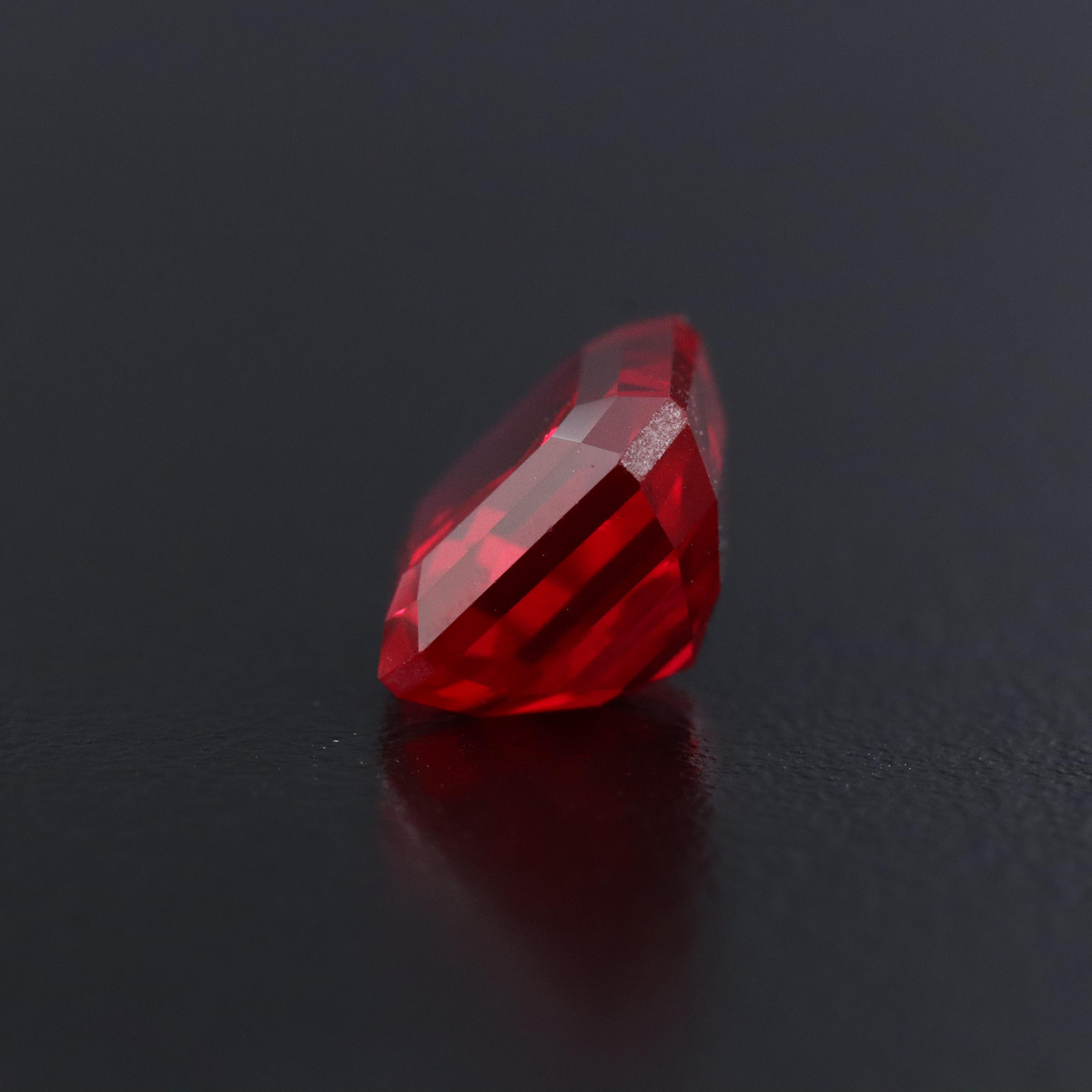 Loose 6.98 CT Lab Grown Ruby