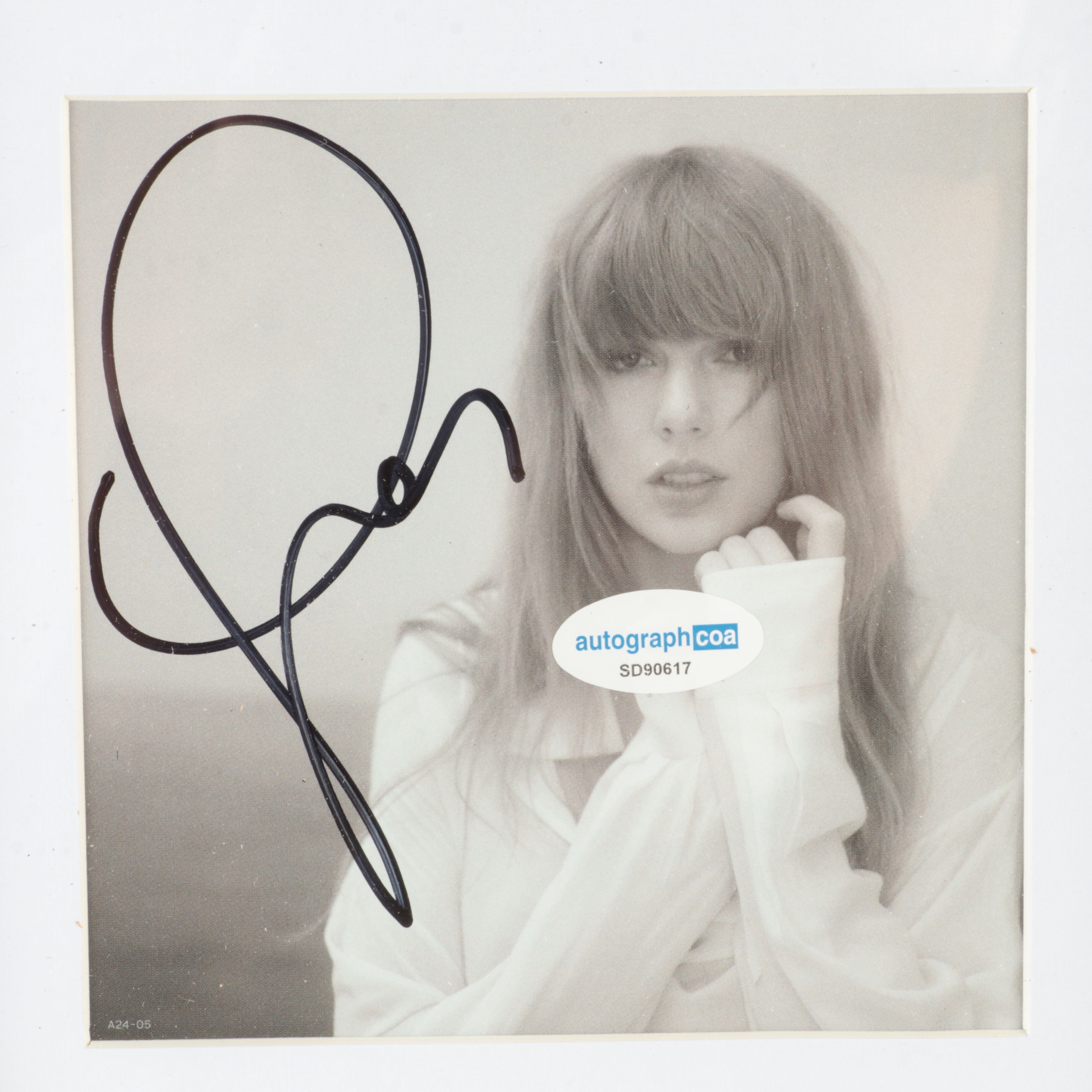 Taylor Swift Signed "The Tortured Poets Department" CD Card in Frame