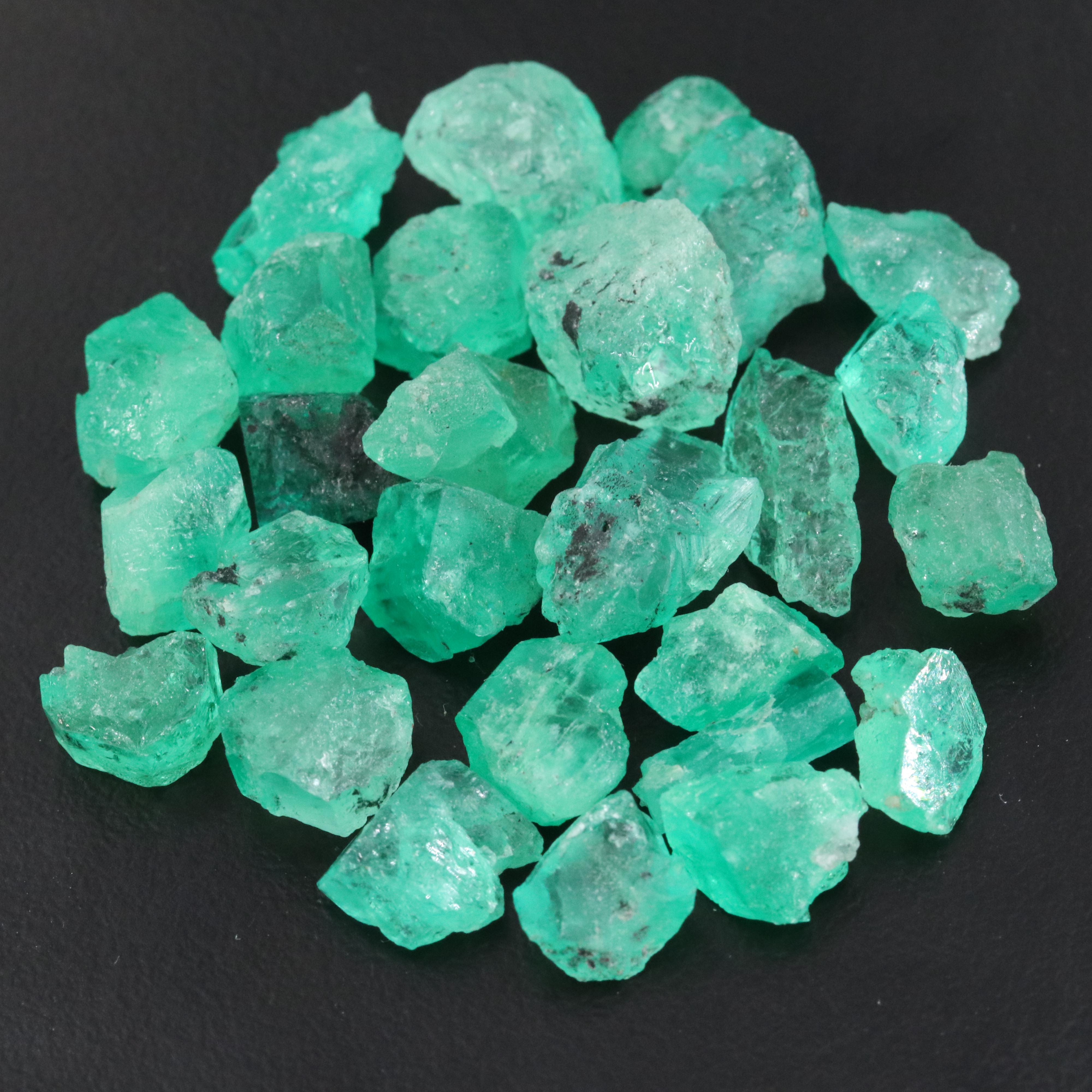 Loose 67.58 CTW Rough Emeralds