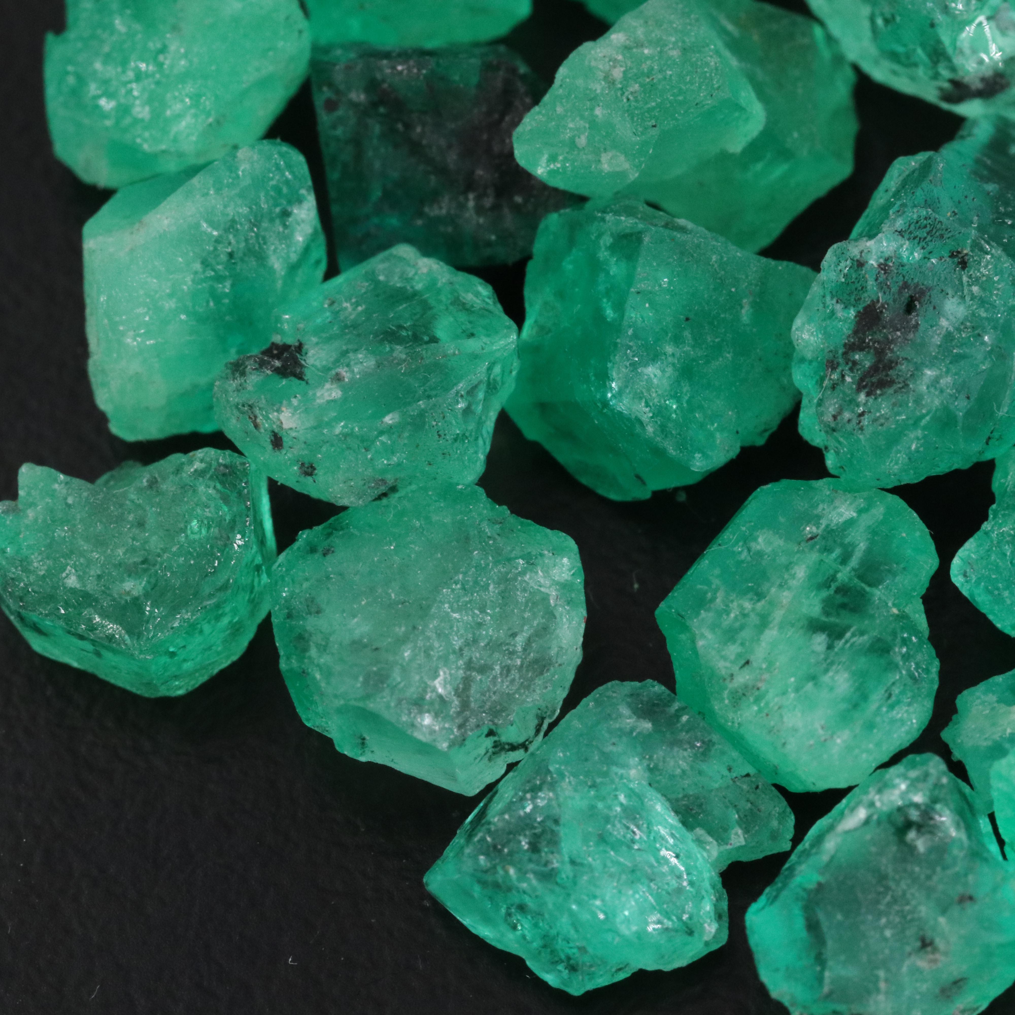 Loose 67.58 CTW Rough Emeralds