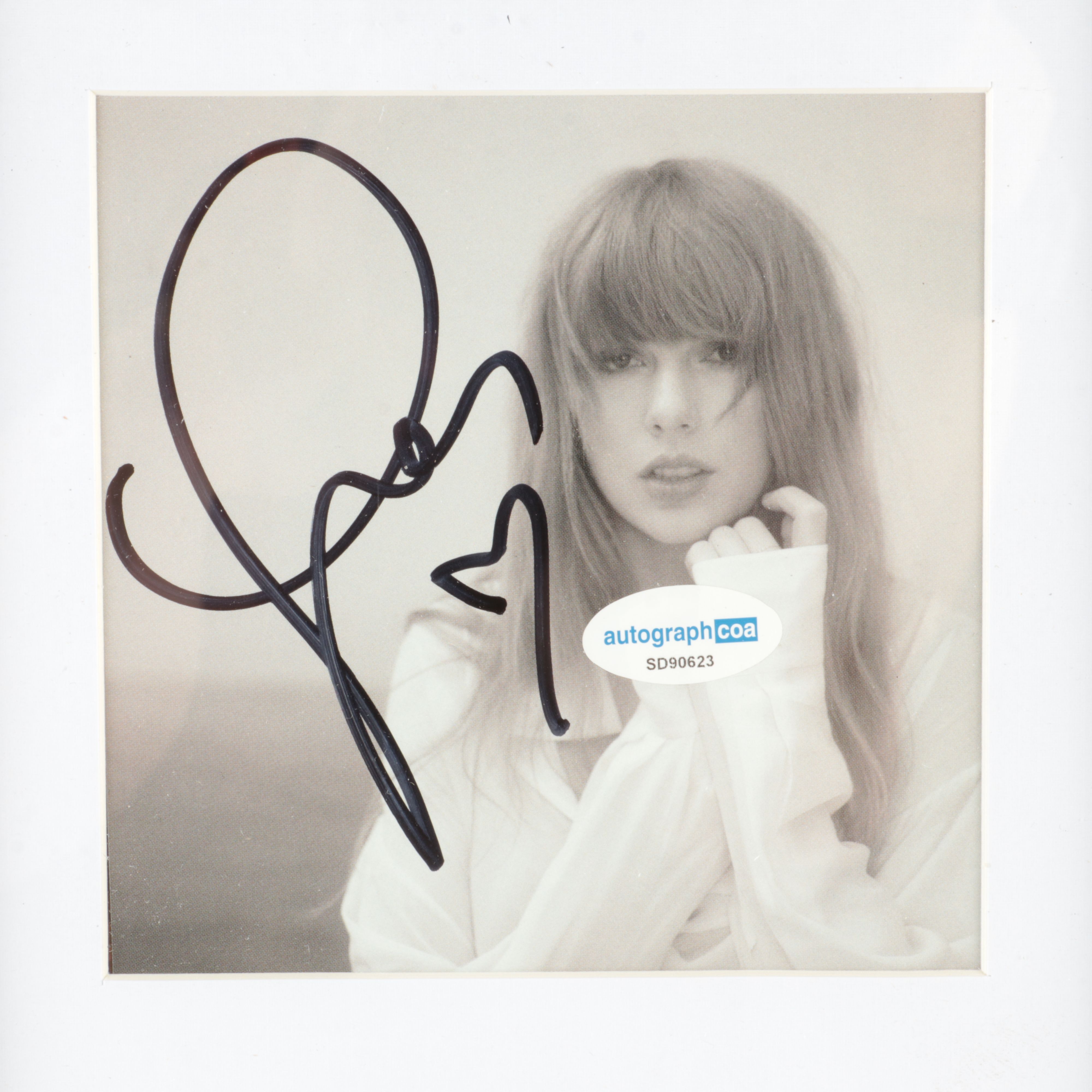 Taylor Swift Signed "The Tortured Poets Department" CD Card in Frame