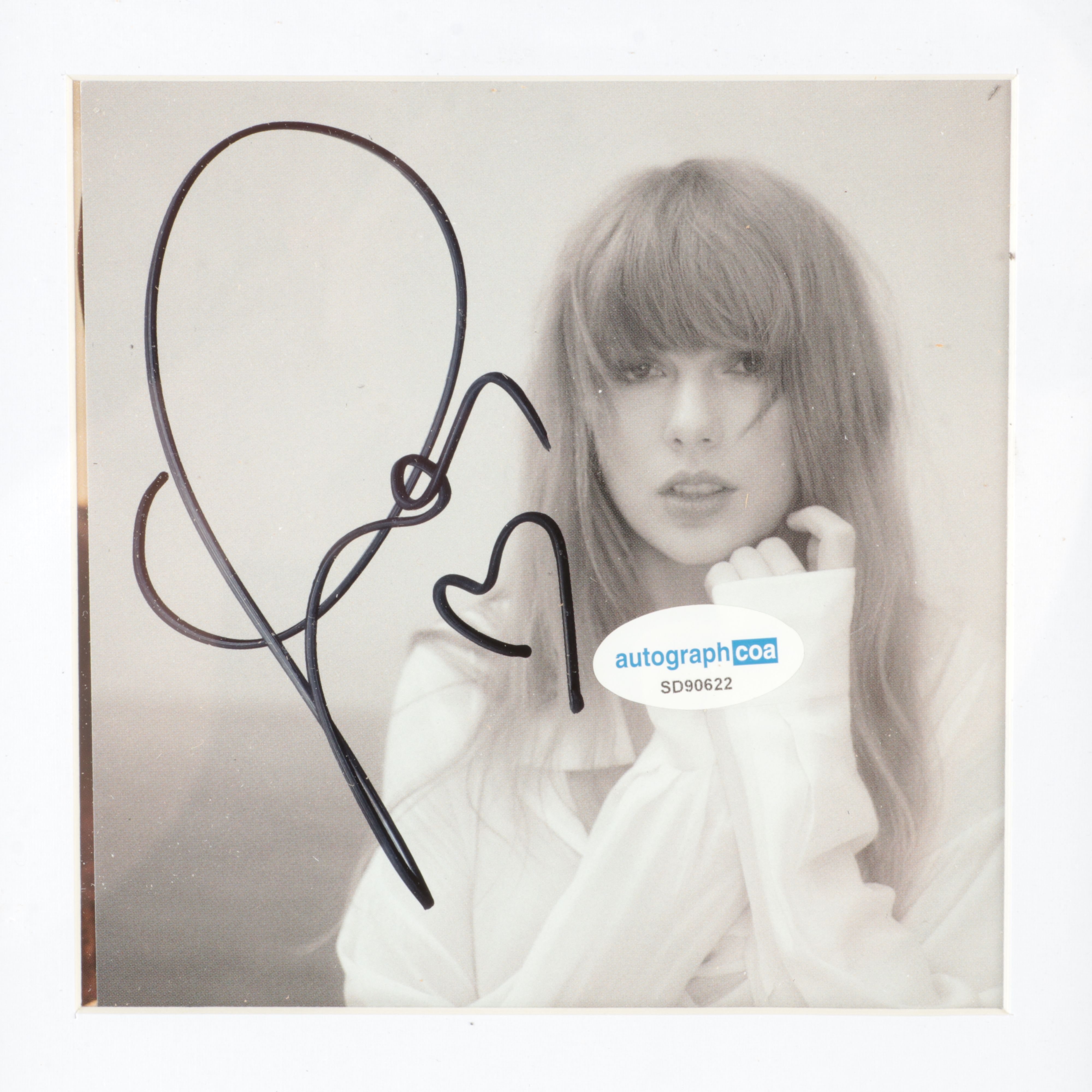 Taylor Swift Signed "The Tortured Poets Department" CD Card in Frame