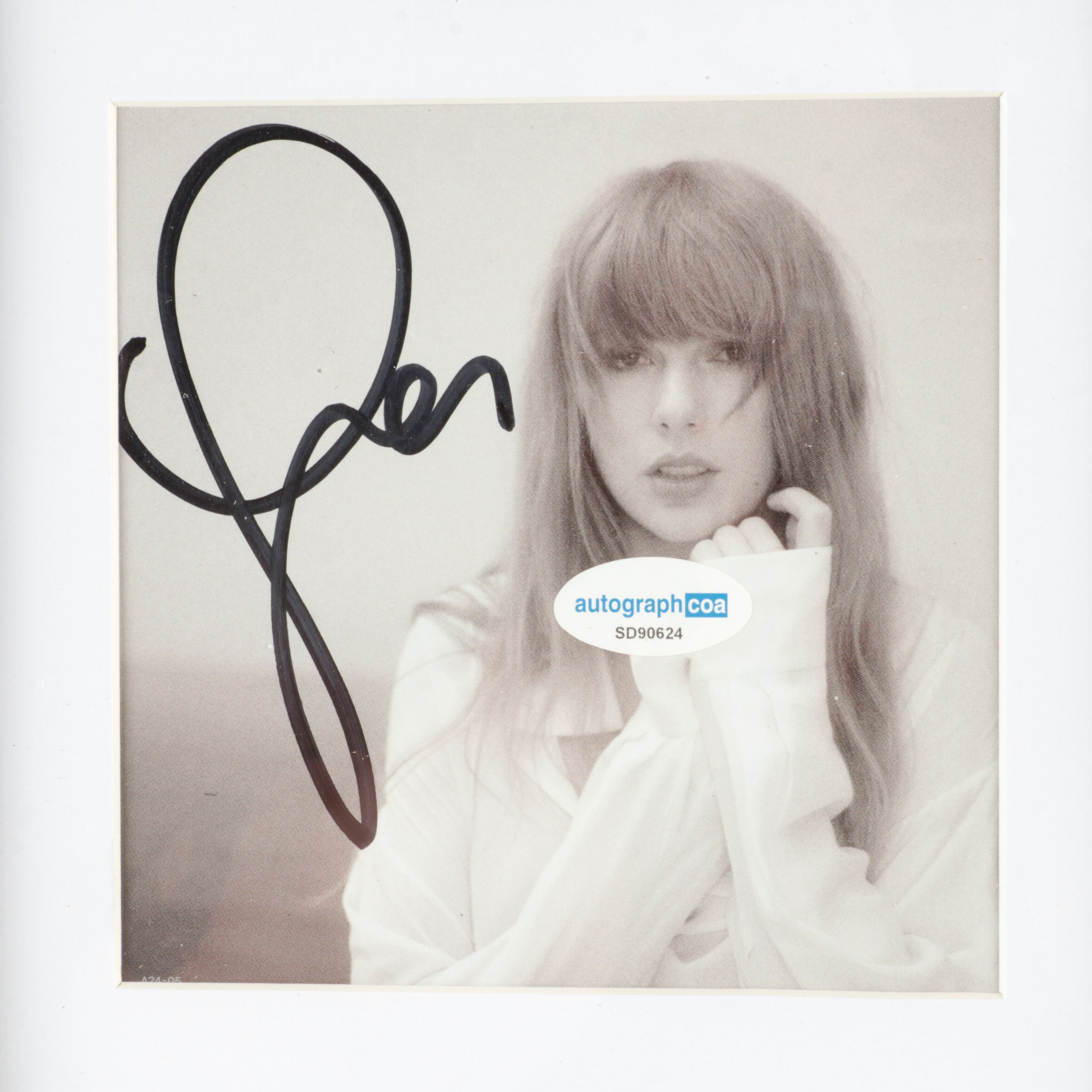 Taylor Swift Signed "The Tortured Poets Department" CD Card in Frame