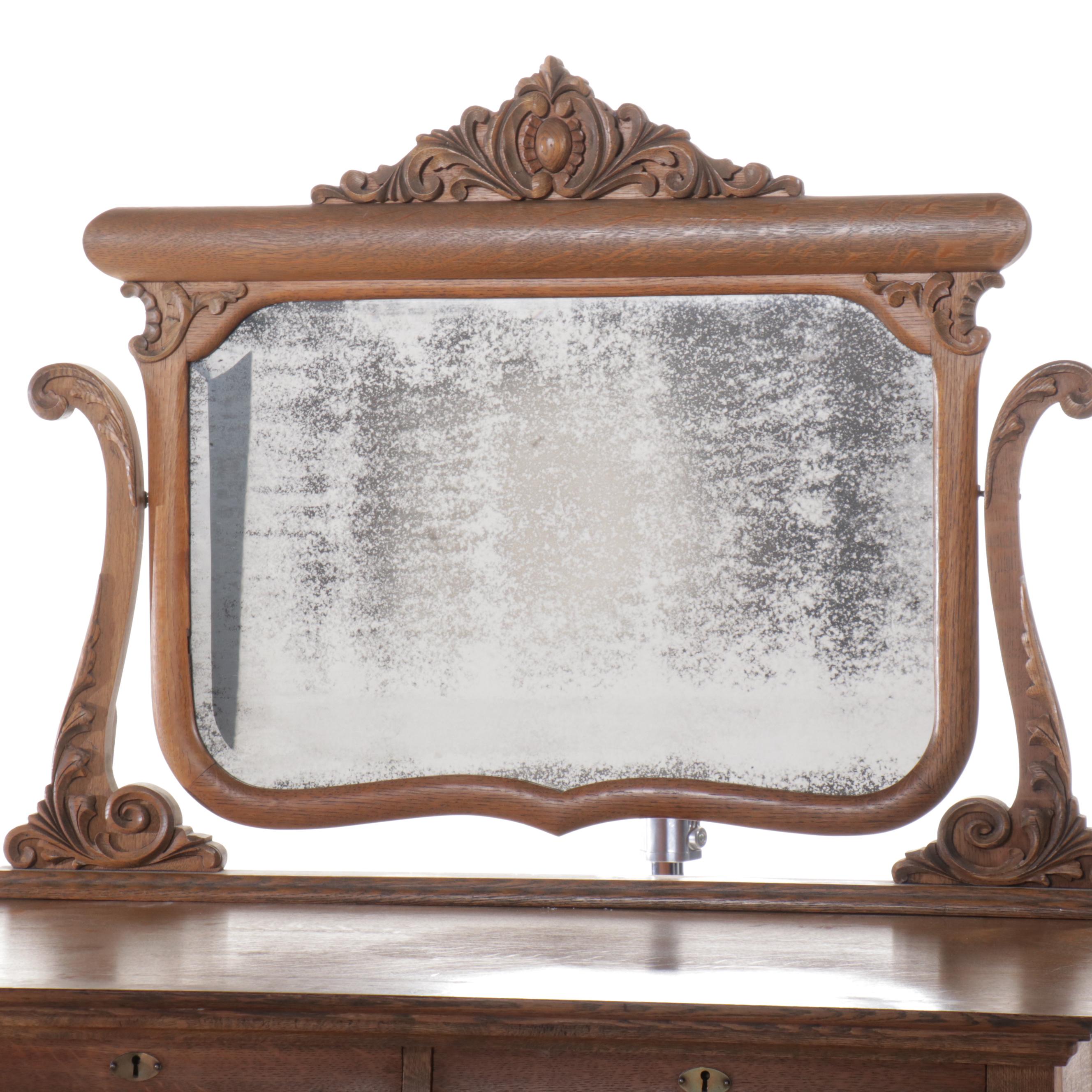 Antique Oak Serpentine Front Dresser