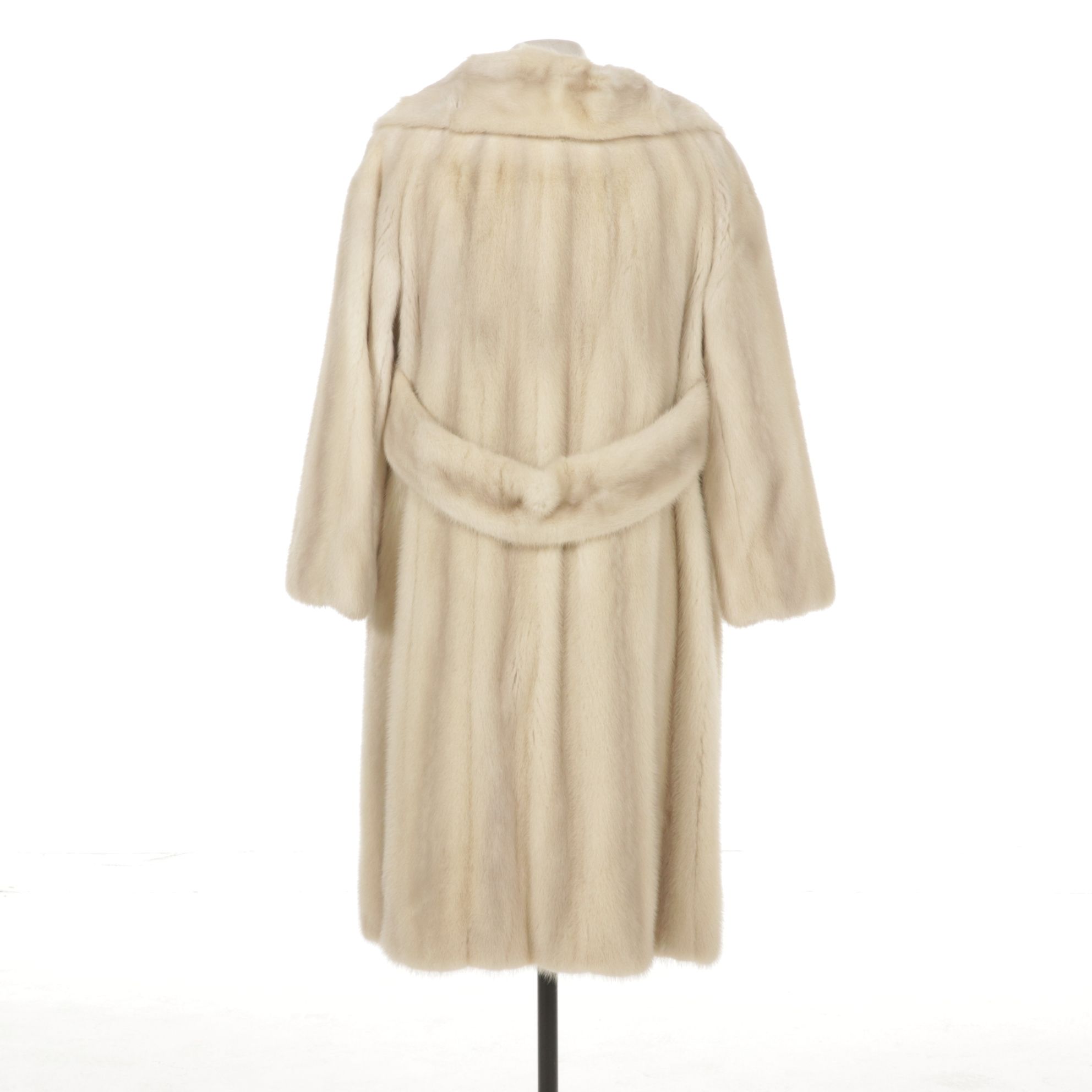 Tourmaline Mink Fur Belted Coat by Leakas Furs