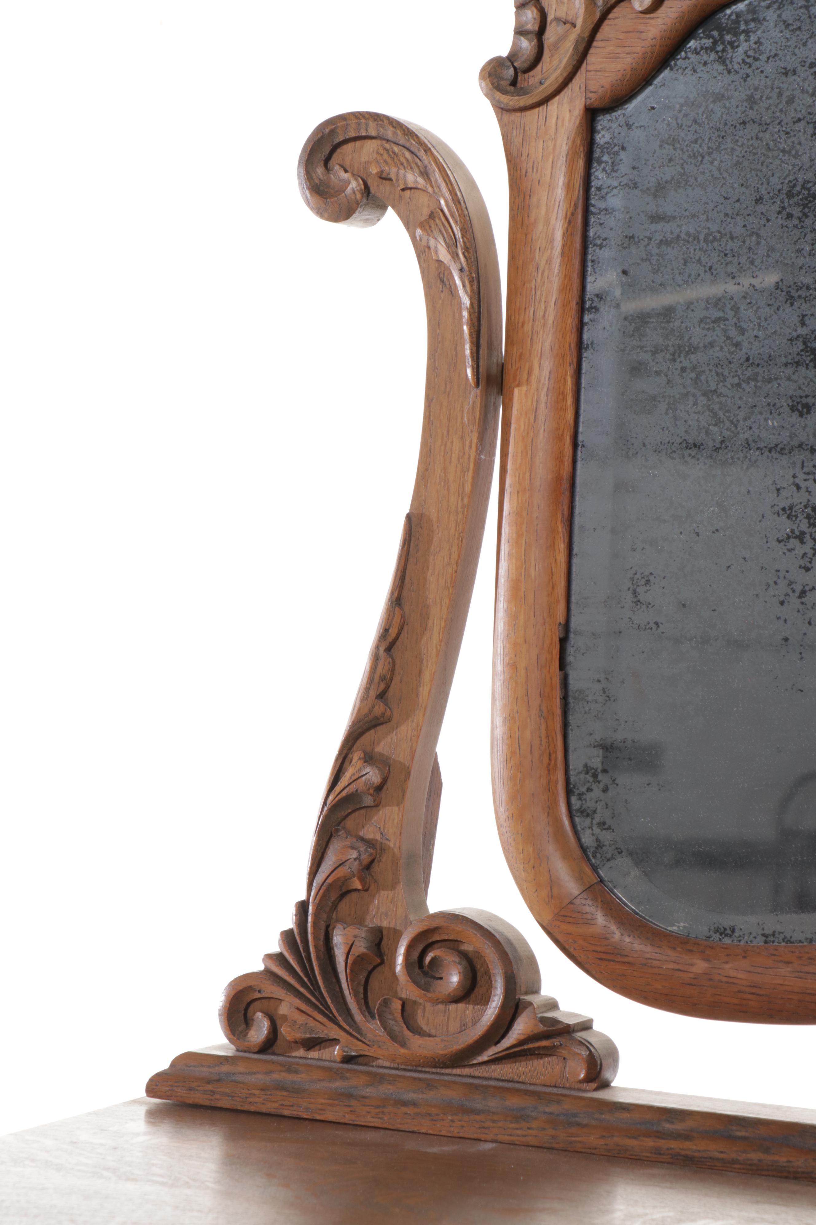 Antique Oak Serpentine Front Dresser