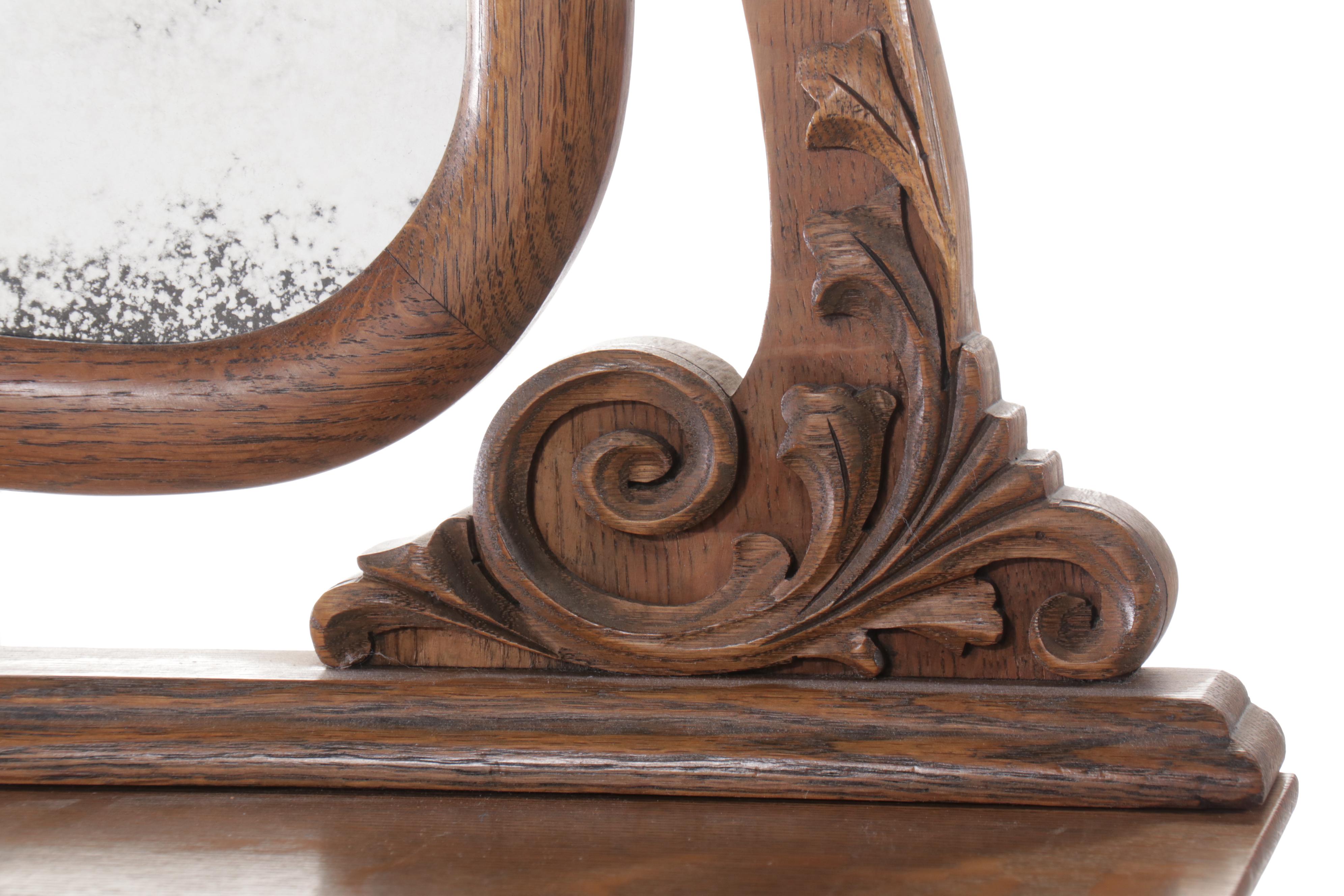 Antique Oak Serpentine Front Dresser