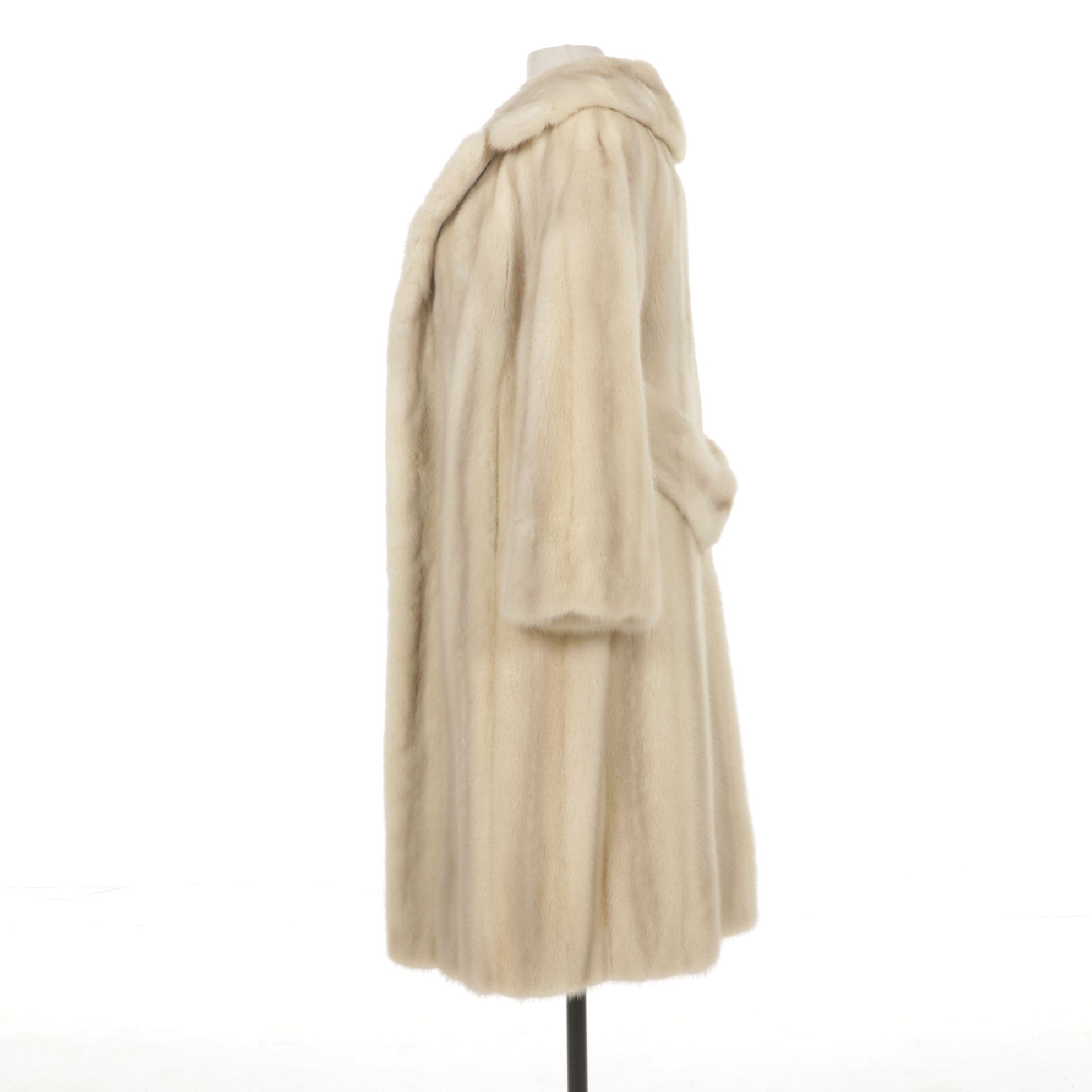 Tourmaline Mink Fur Belted Coat by Leakas Furs