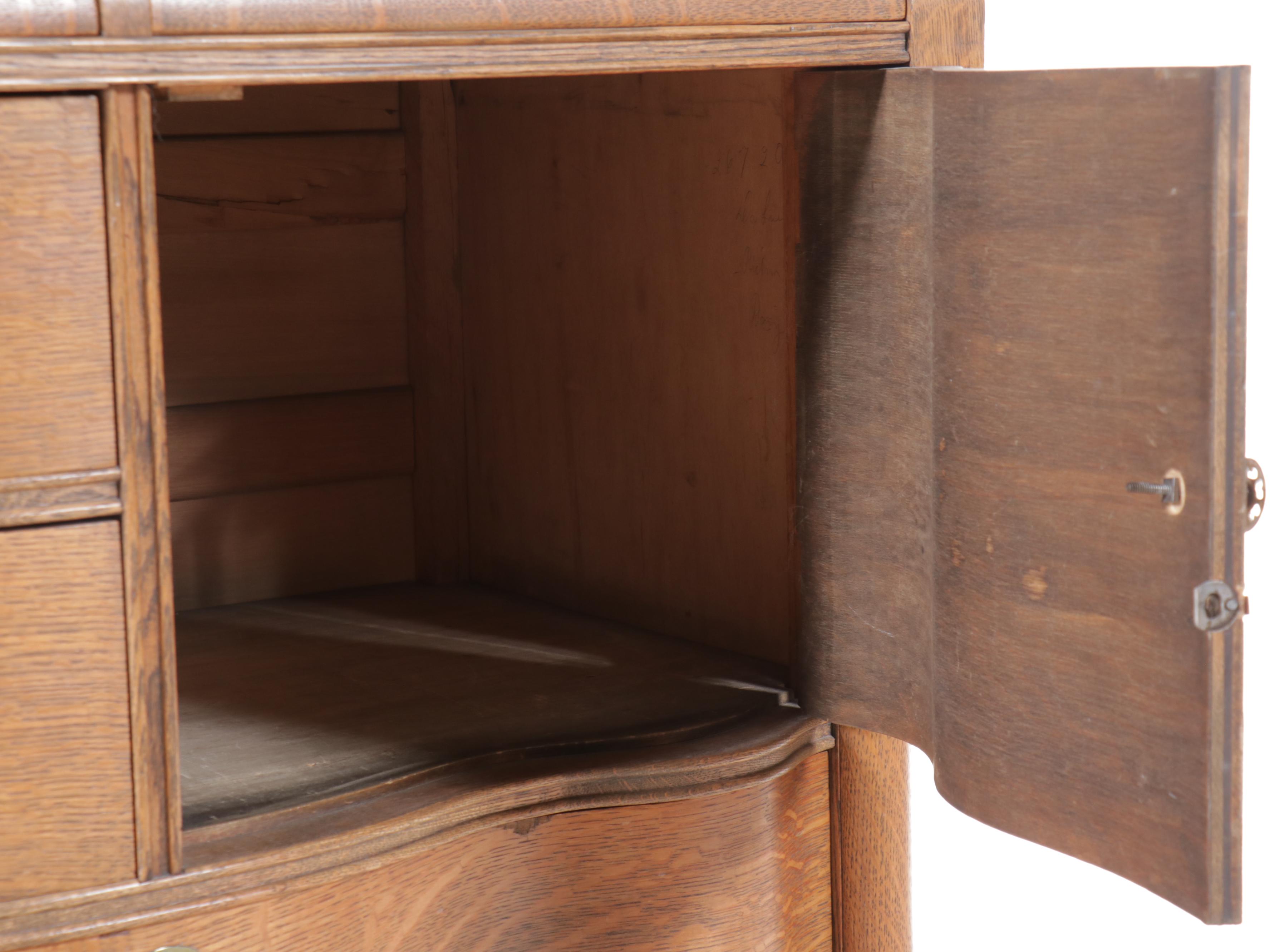Antique Oak Serpentine Front Dresser