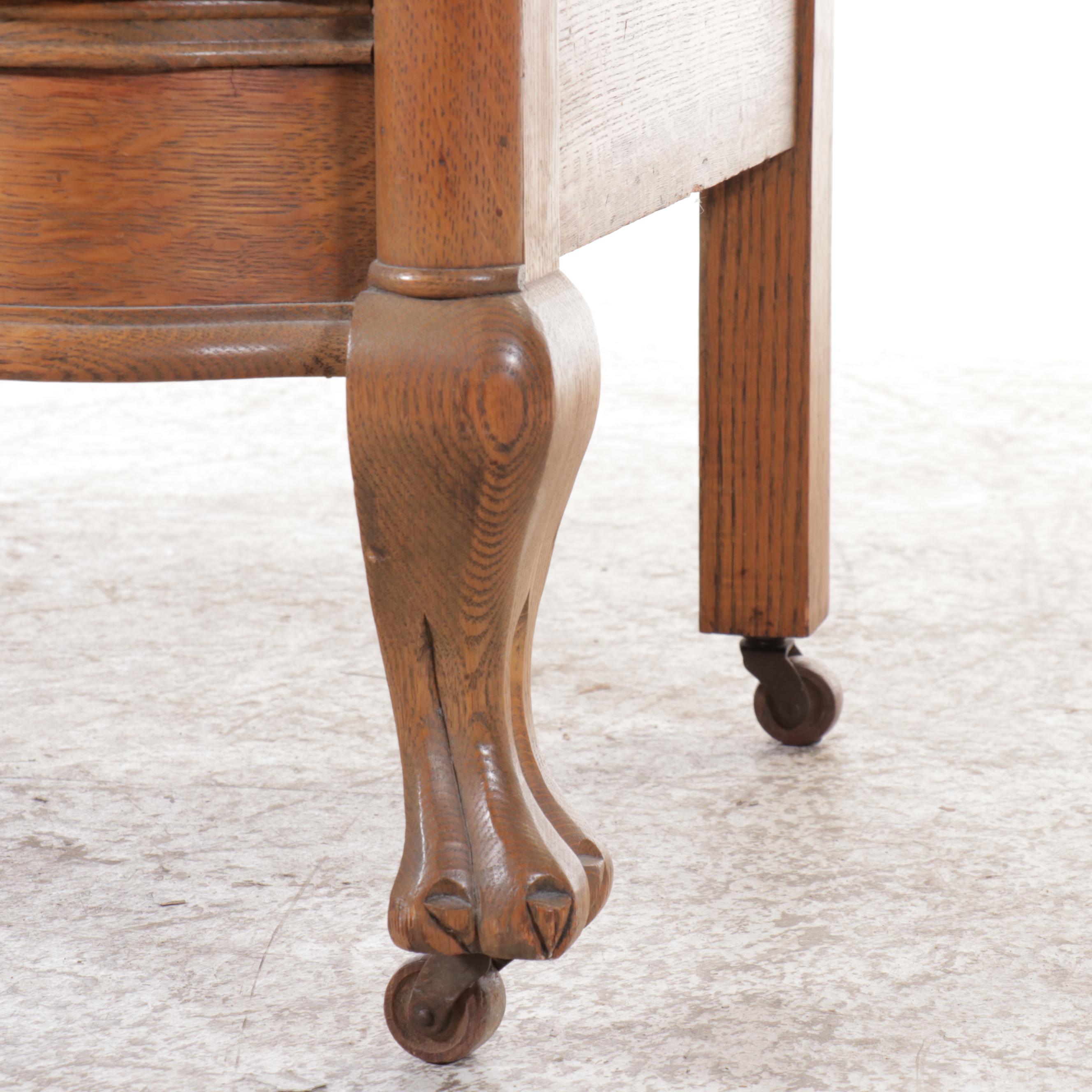 Antique Oak Serpentine Front Dresser