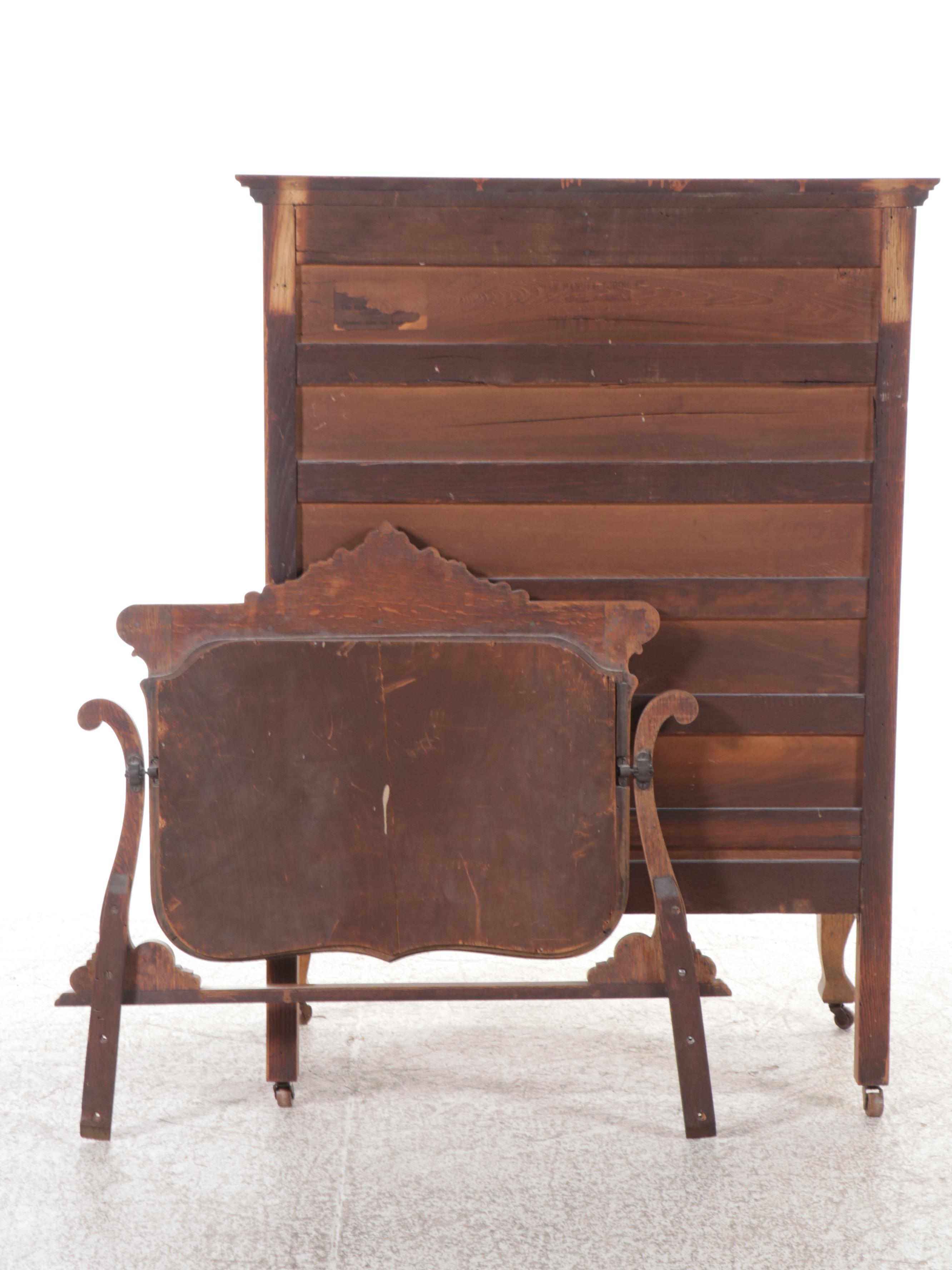 Antique Oak Serpentine Front Dresser