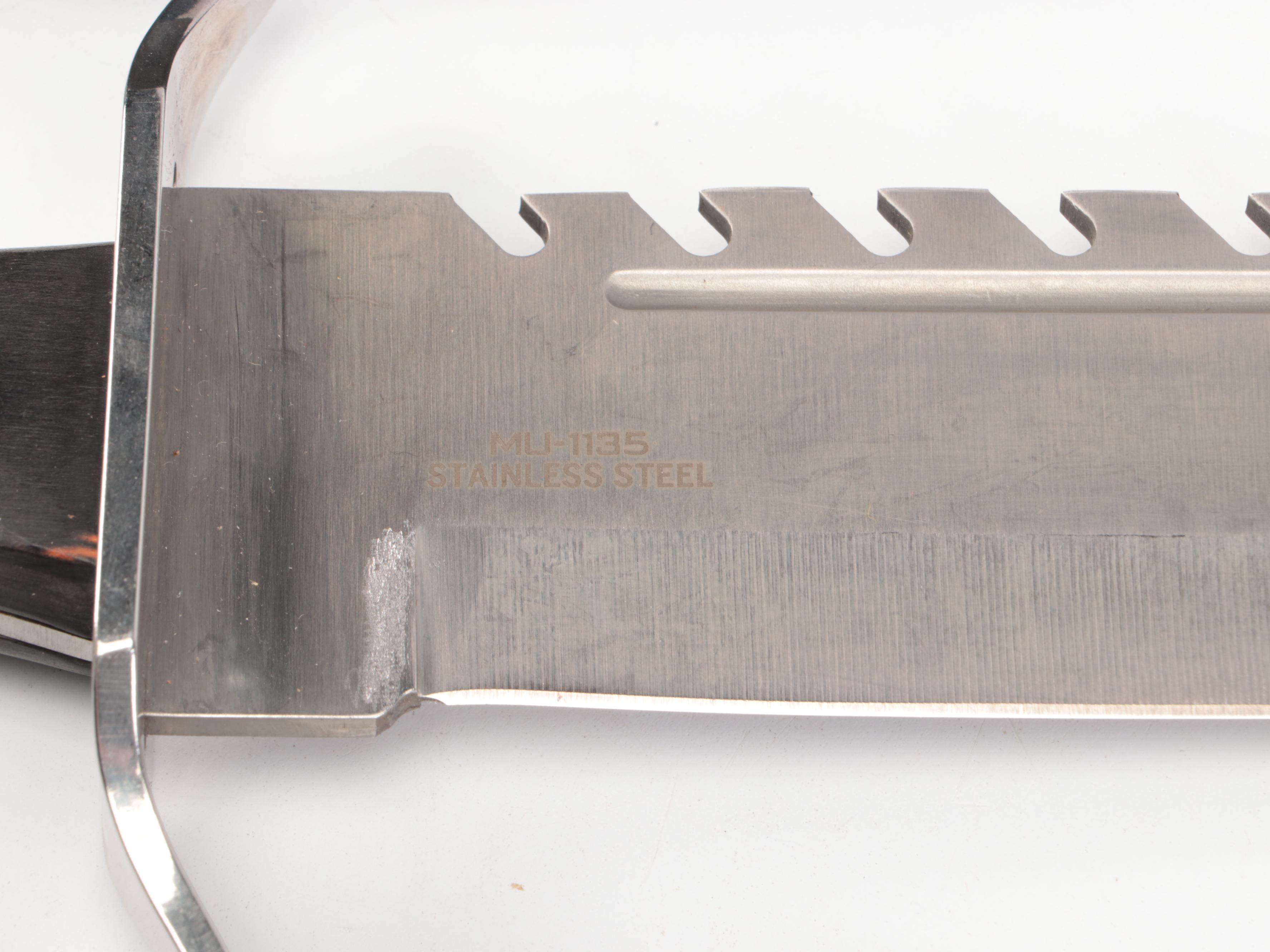 Master USA Stainless Steel Knife with Damascus Steel Knives and Holsters