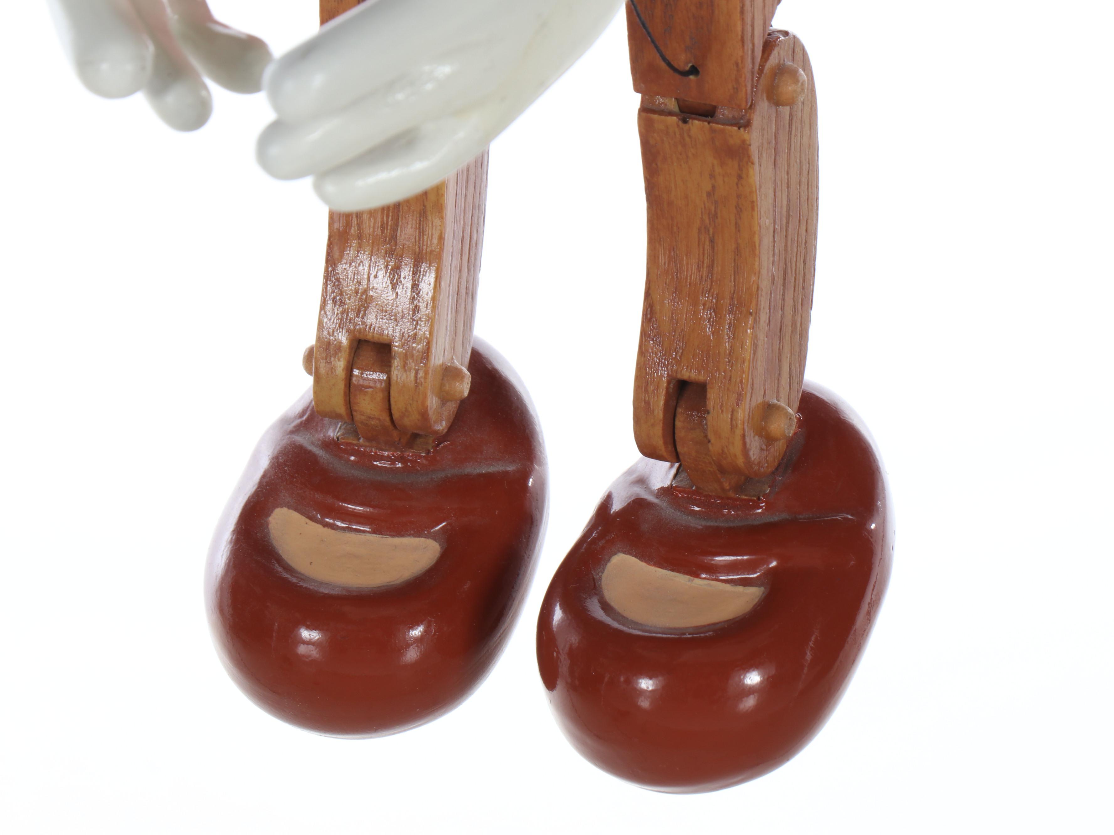 Disney Wooden Pinocchio and Jiminy Cricket Marionettes