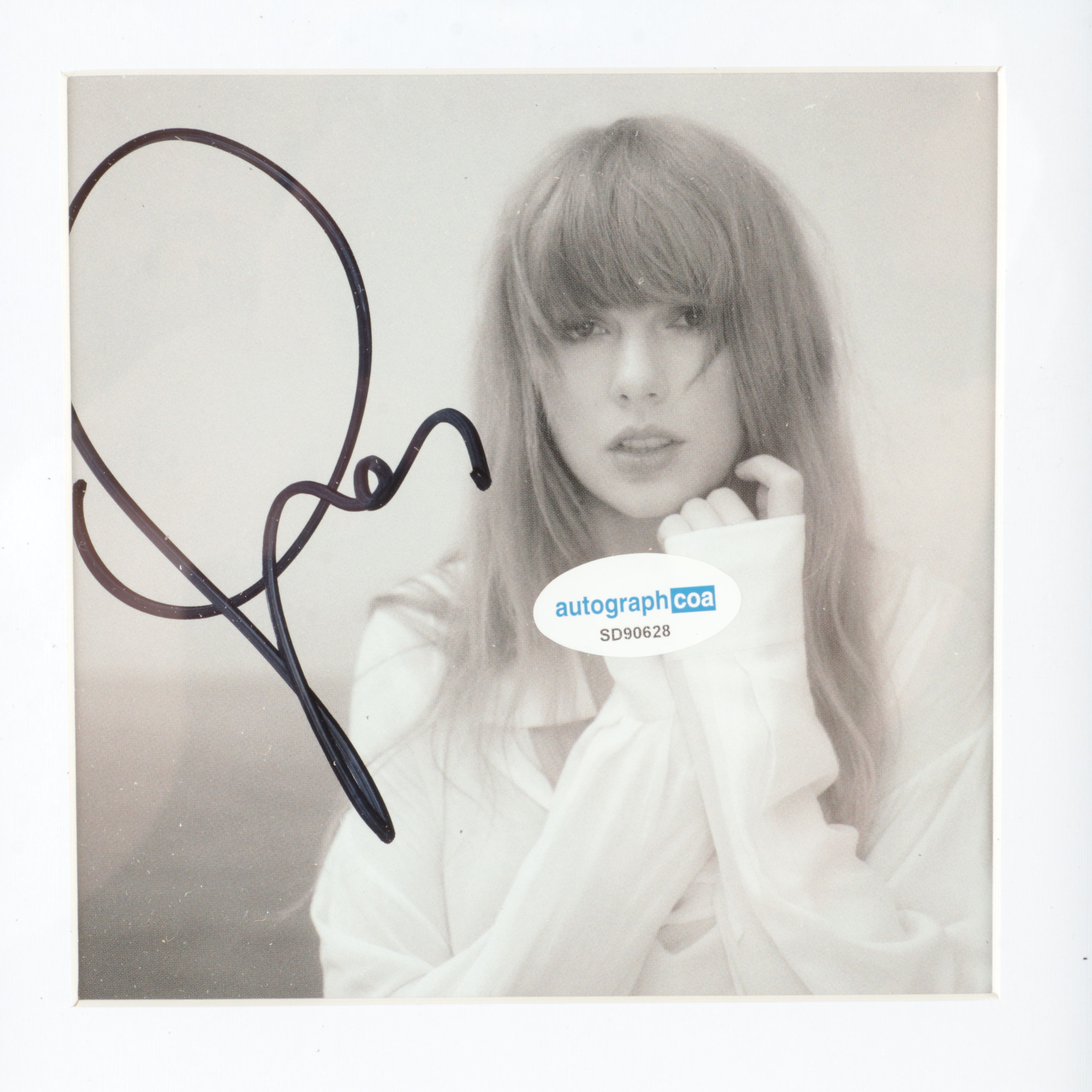Taylor Swift Signed "The Tortured Poets Department" CD Card in Frame