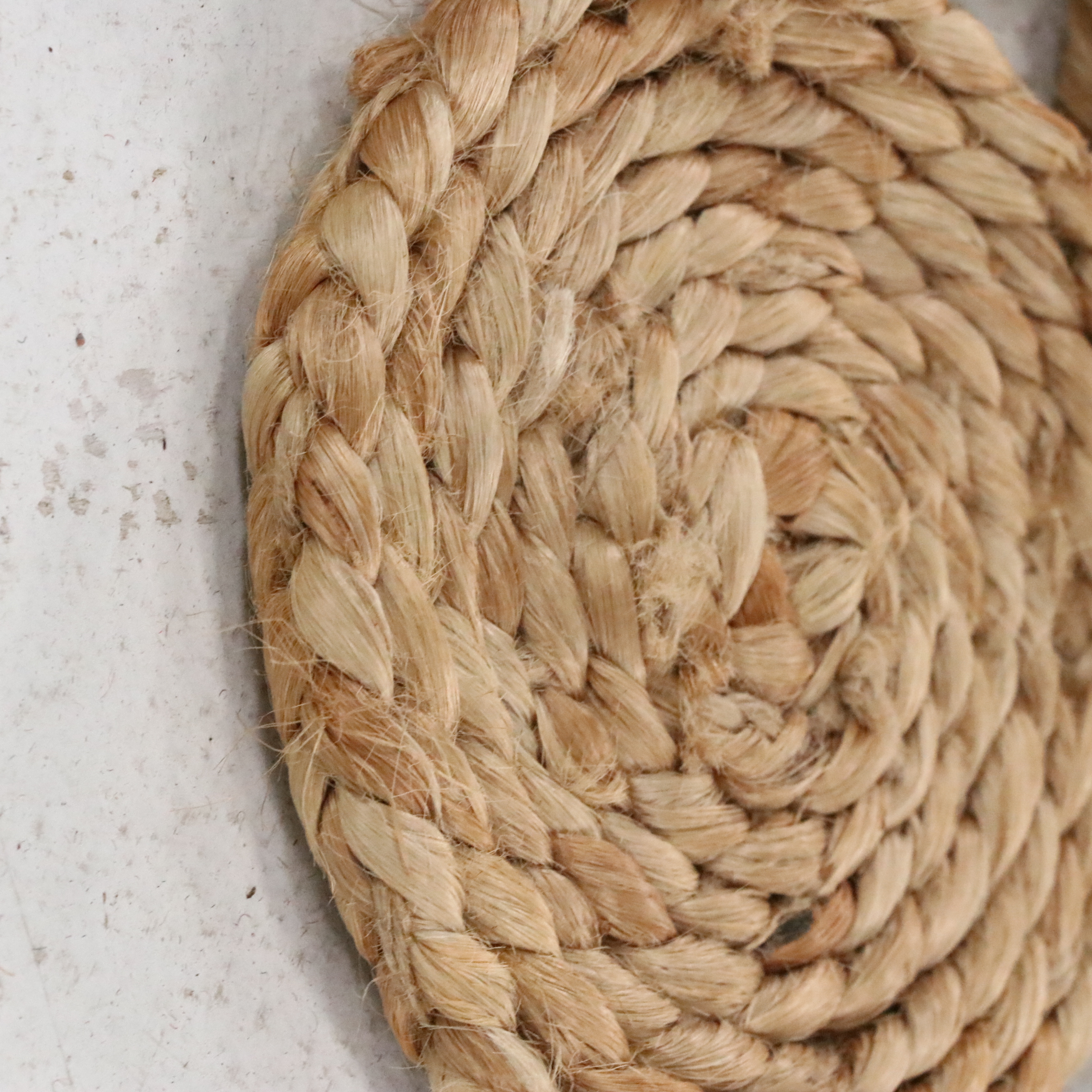 4'1 Round Handwoven Bloomingville Jute Accent Rug