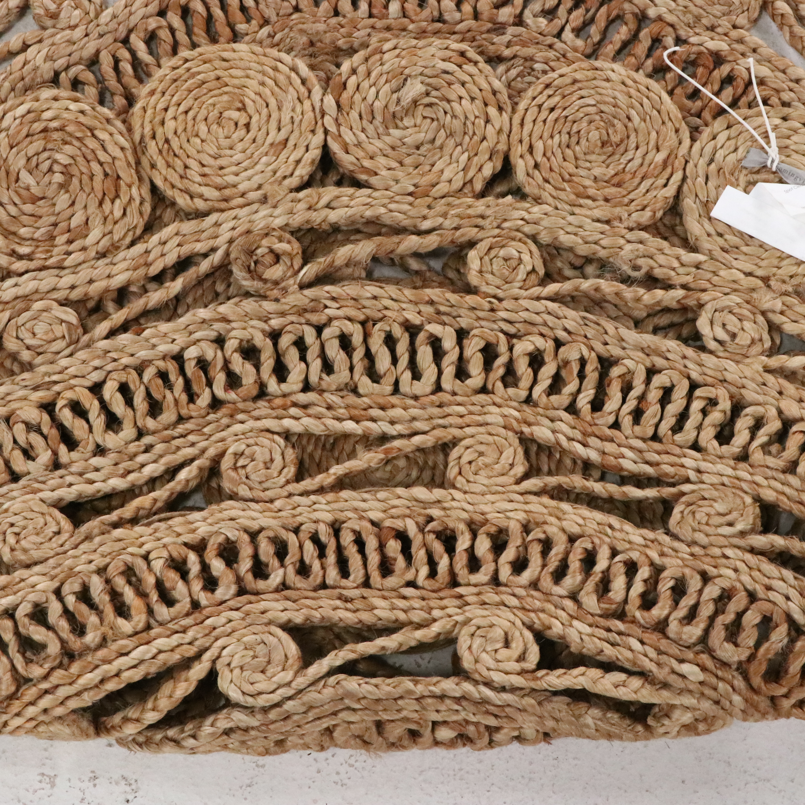 4'1 Round Handwoven Bloomingville Jute Accent Rug