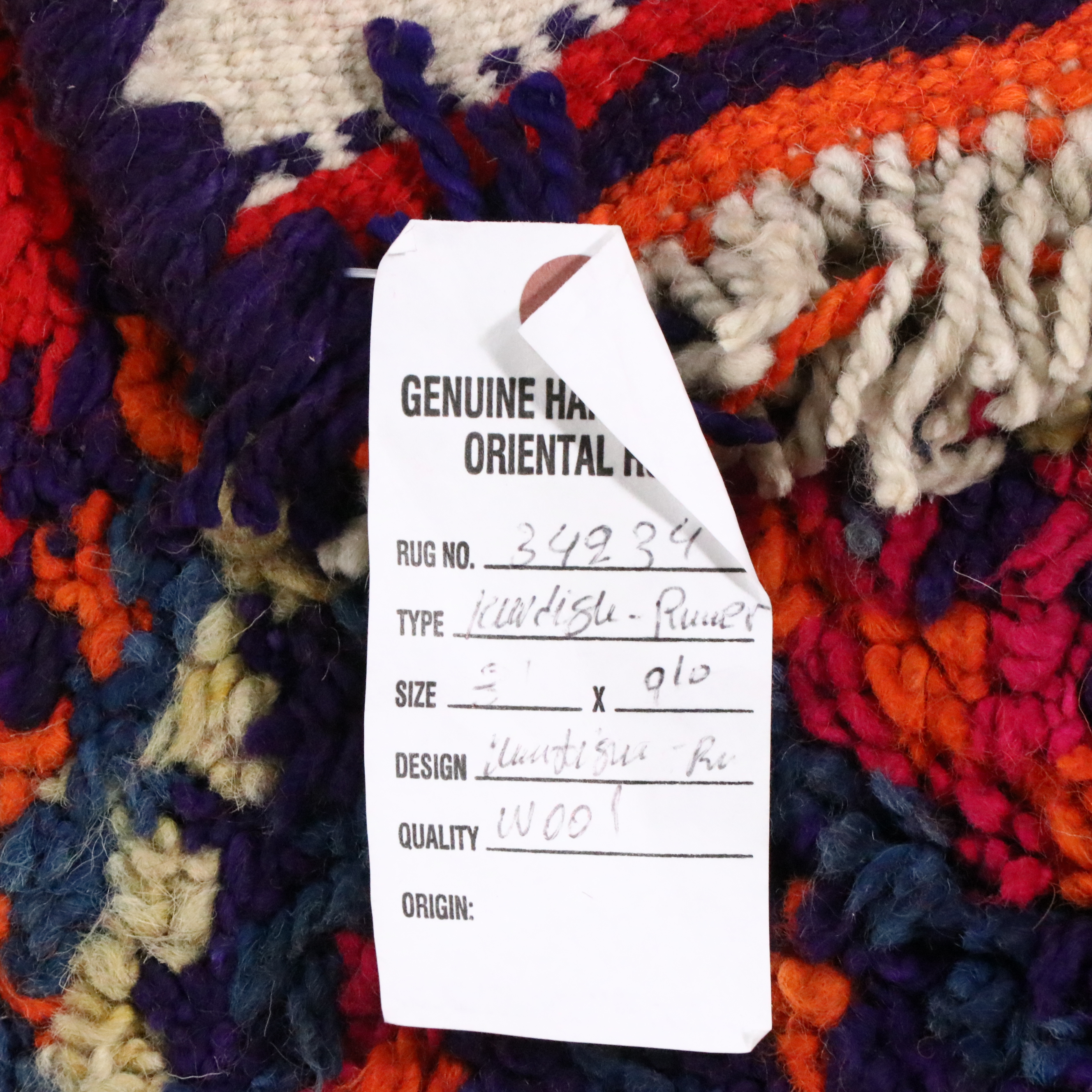 3'1 x 11' Hand-Knotted Turkish Village Long Rug