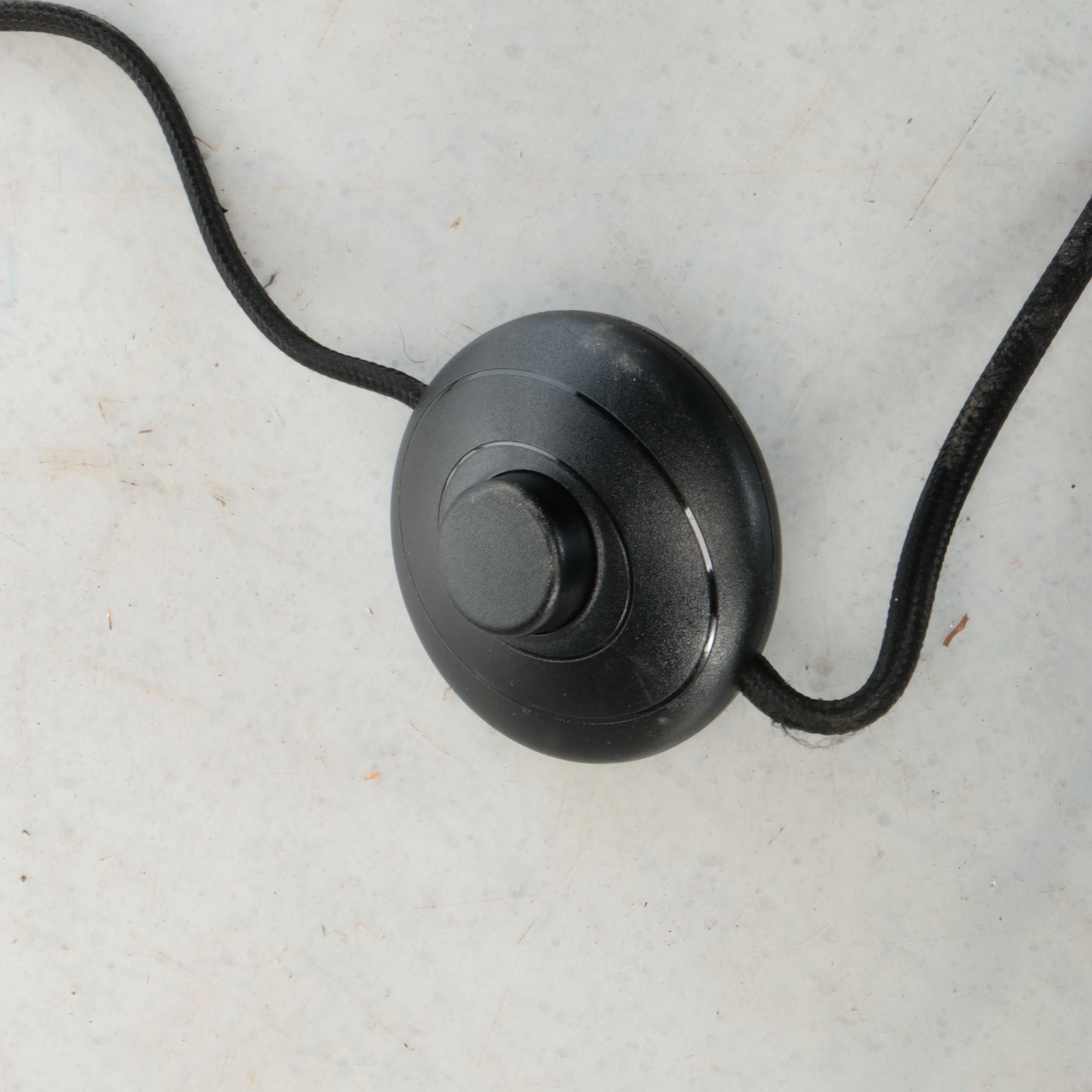 Tripod Floor Lamp with Rattan Umbrella Shade