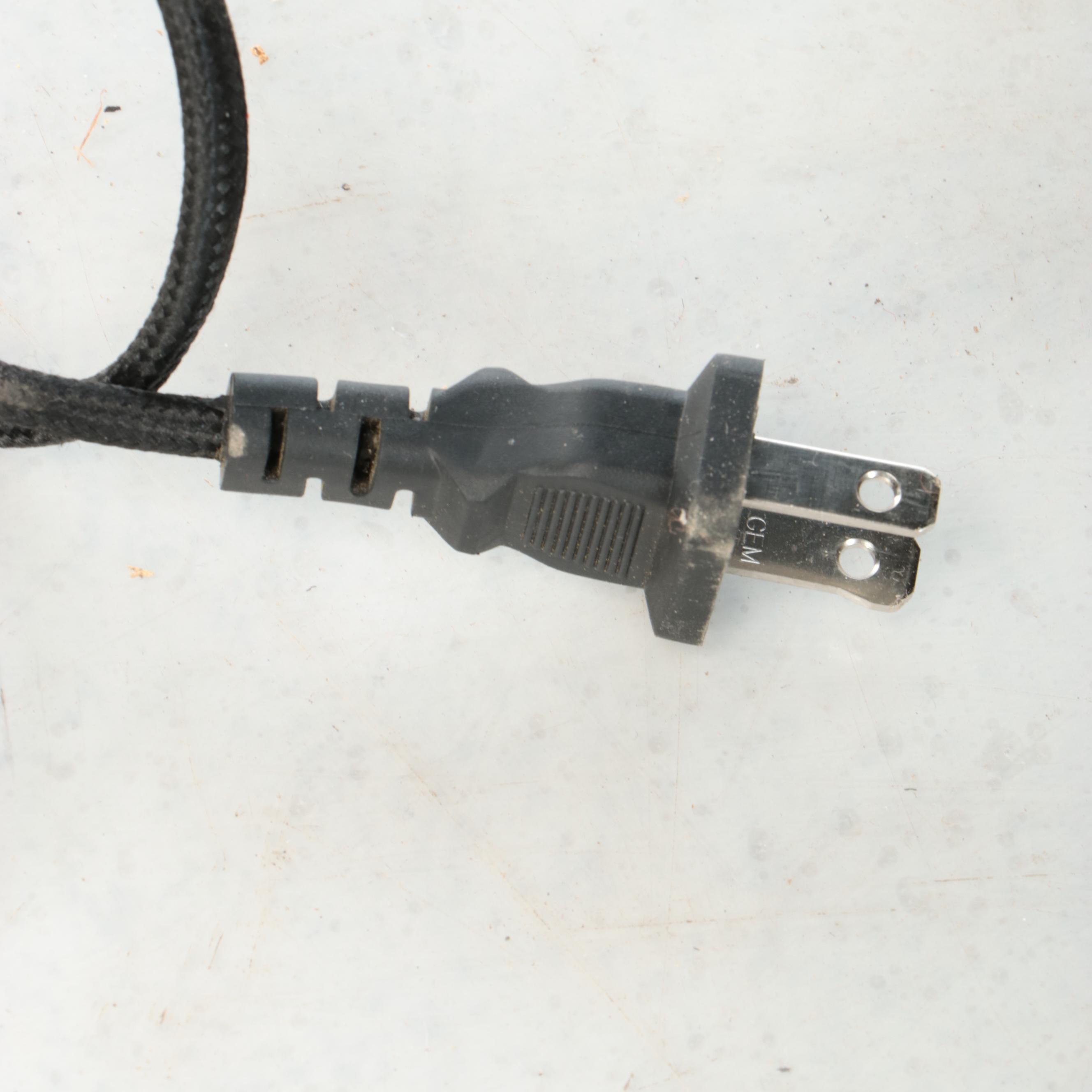 Tripod Floor Lamp with Rattan Umbrella Shade