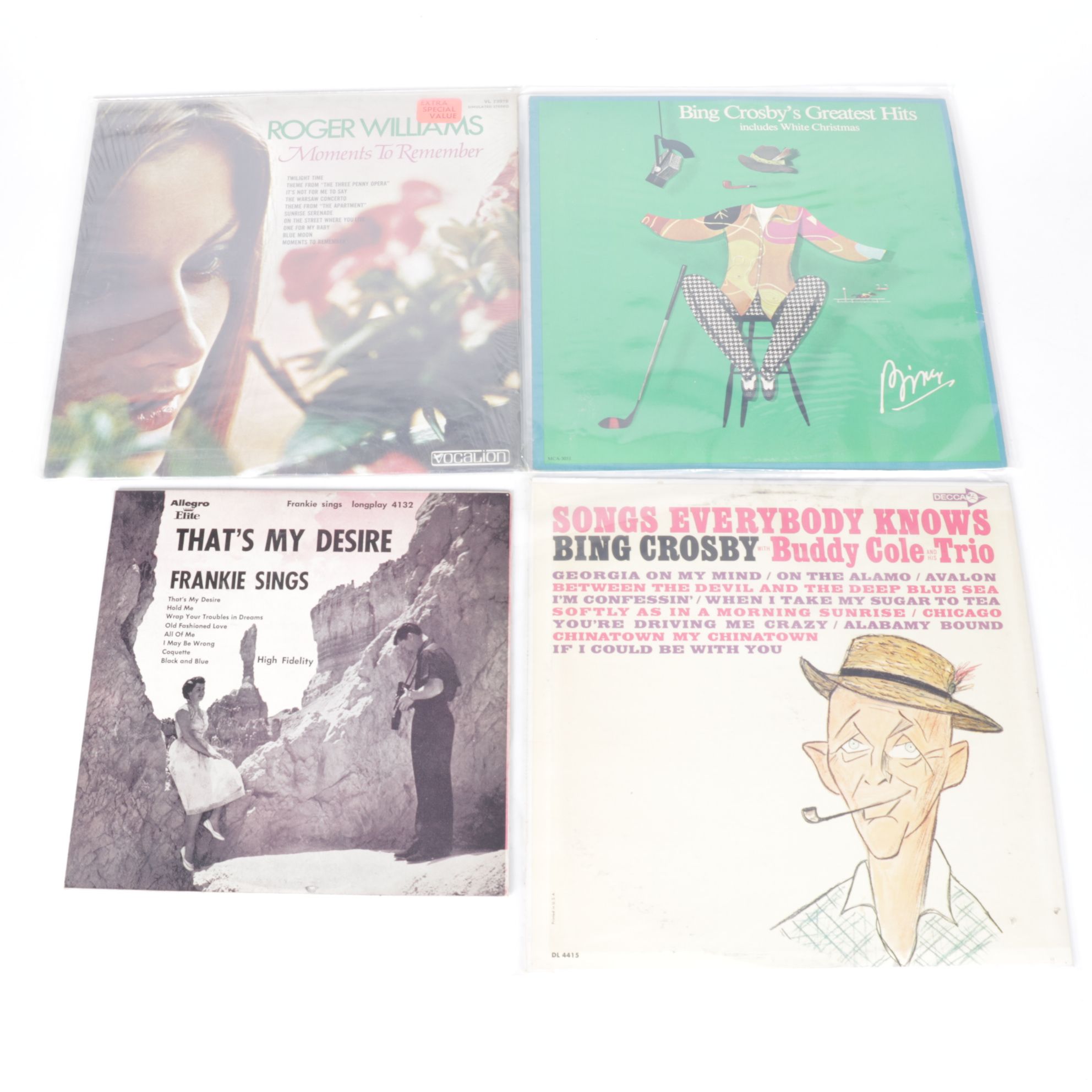 Roger Williams, Bing Crosby, Sammy Kaye and More Vinyl Record Albums