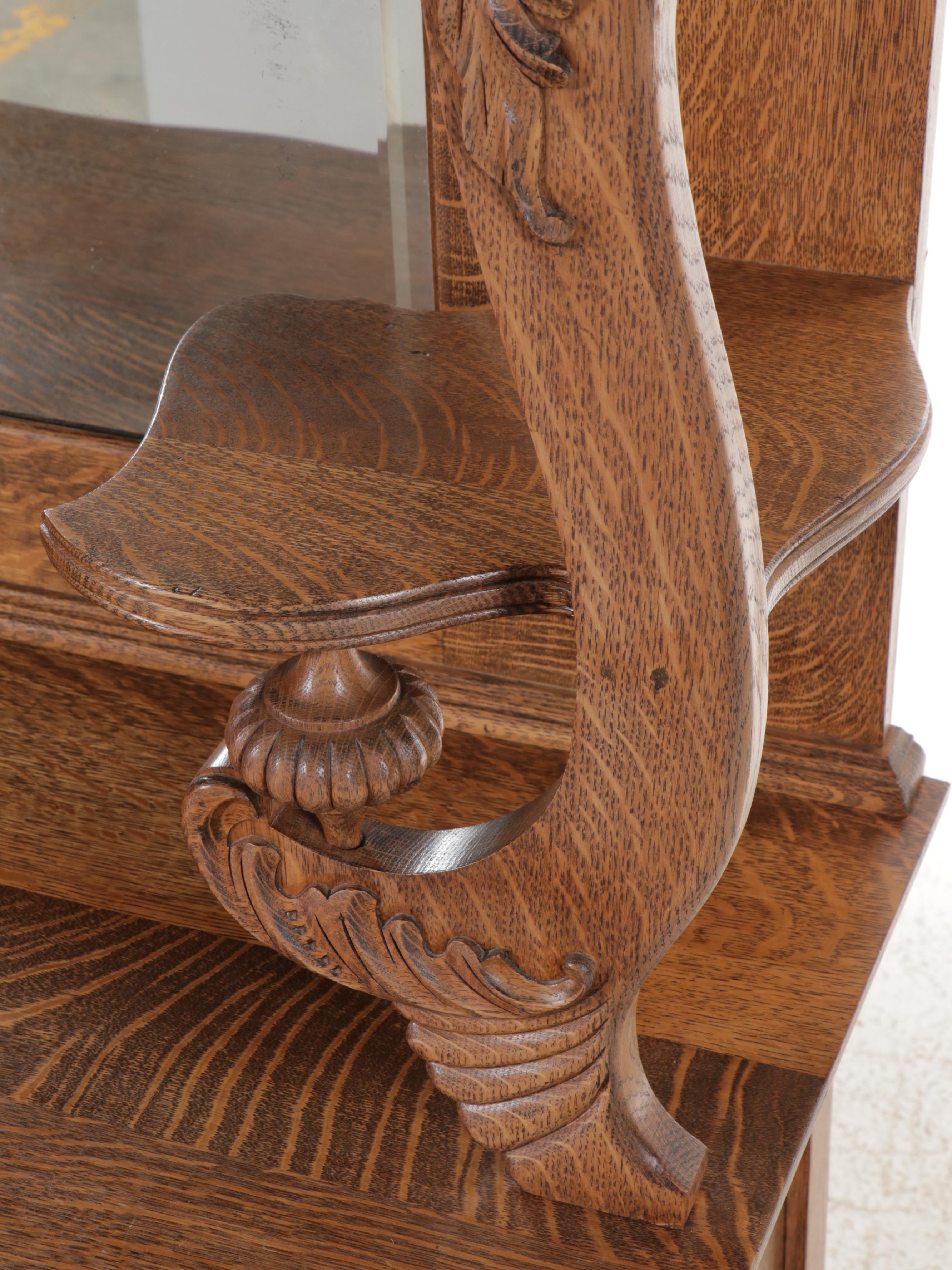 John Stengel & Co. Victorian Style Quartersawn Oak Buffet