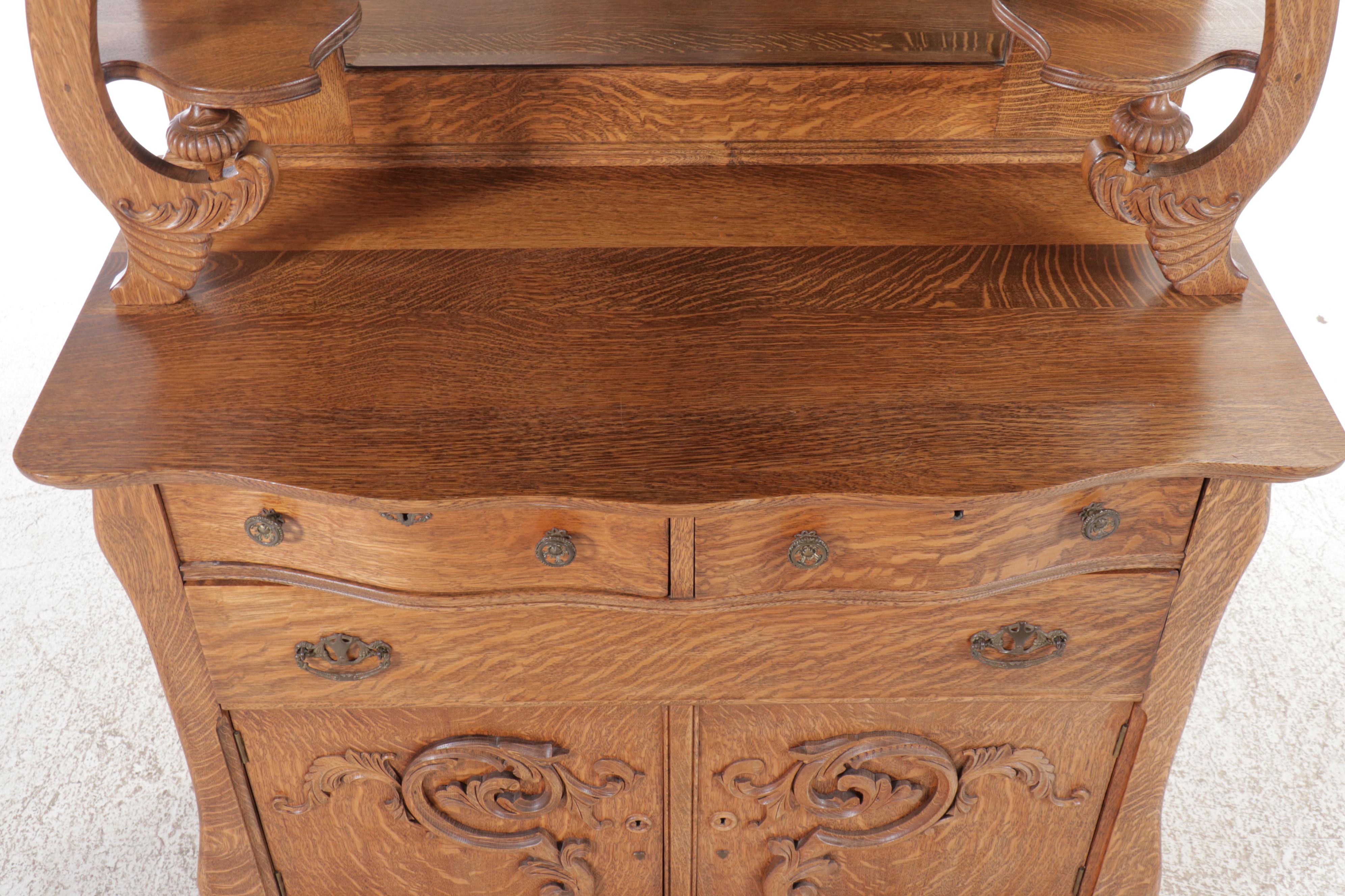 John Stengel & Co. Victorian Style Quartersawn Oak Buffet