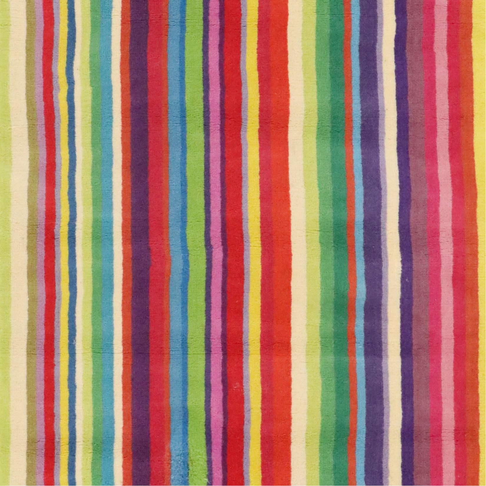 4'6 x 6'7 Hand-Tufted IKEA "Strib" Indian Contemporary Striped Area Rug