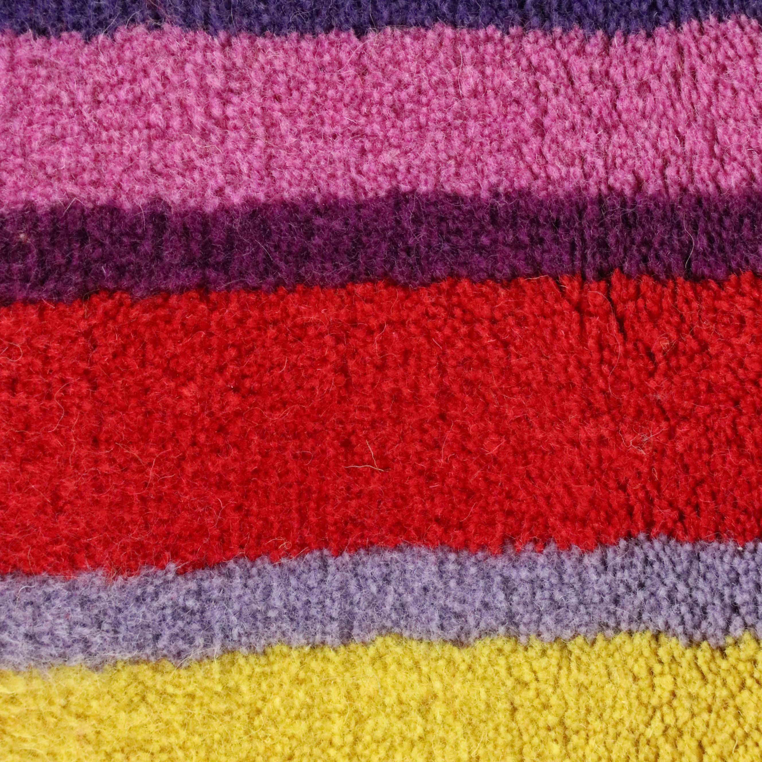 4'6 x 6'7 Hand-Tufted IKEA "Strib" Indian Contemporary Striped Area Rug