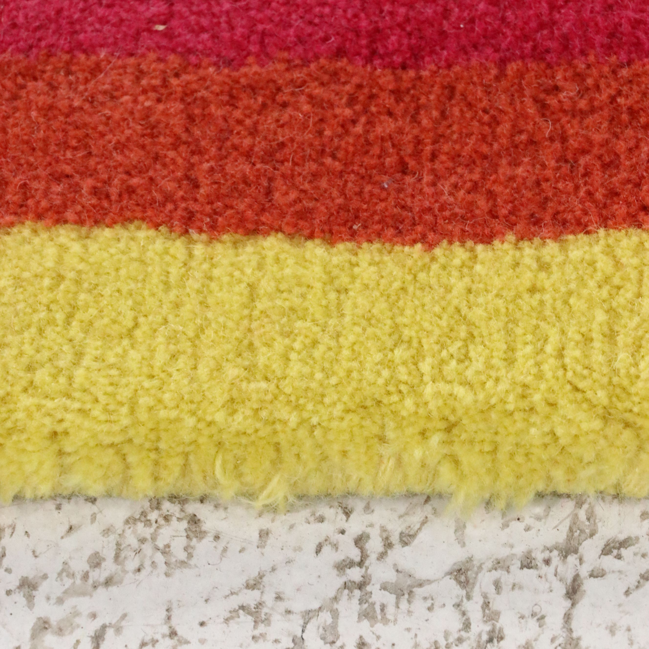 4'6 x 6'7 Hand-Tufted IKEA "Strib" Indian Contemporary Striped Area Rug