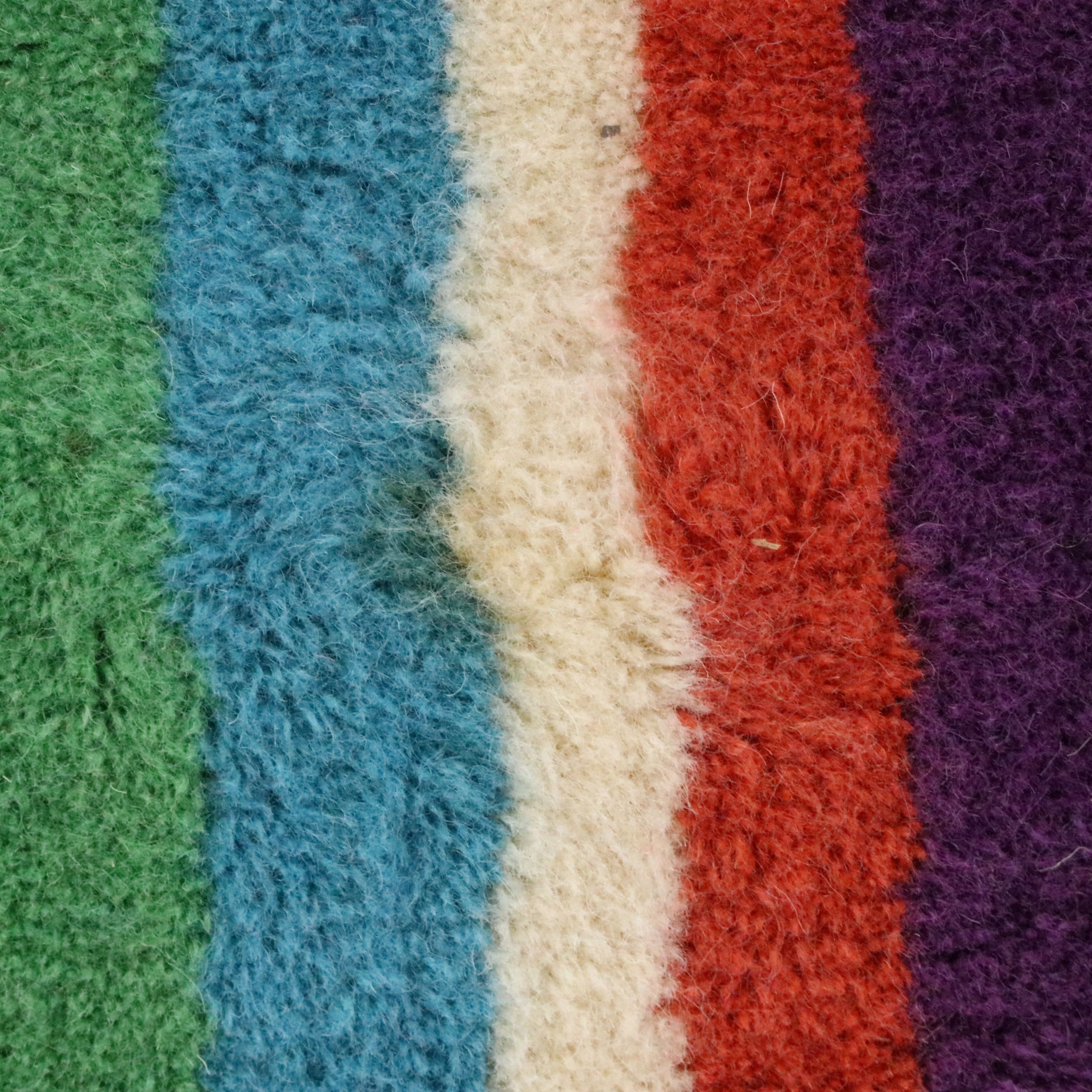 4'6 x 6'7 Hand-Tufted IKEA "Strib" Indian Contemporary Striped Area Rug