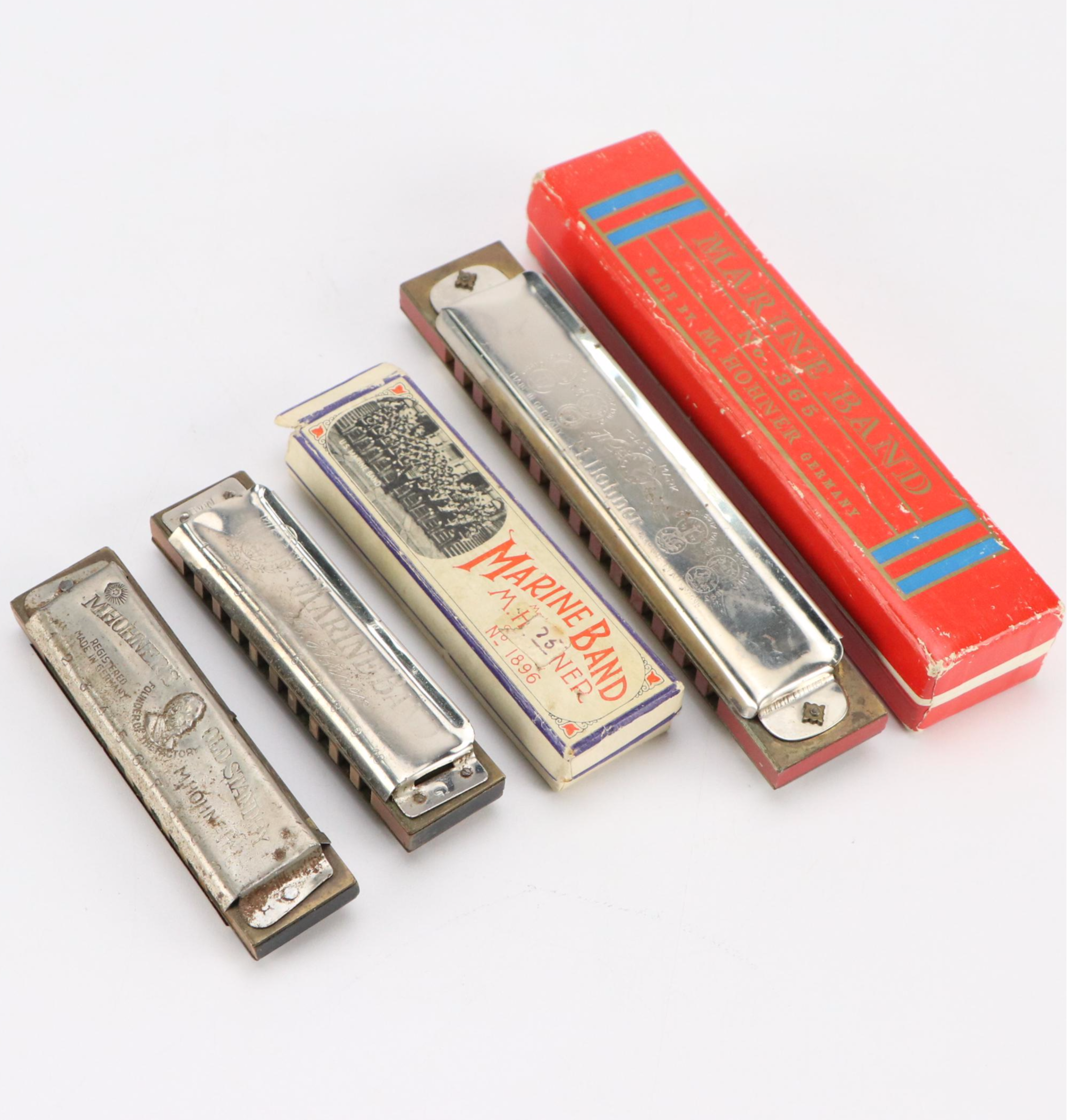 M. Hohner Old Standby and Marine Band Harmonicas, Early to Mid-20th Century