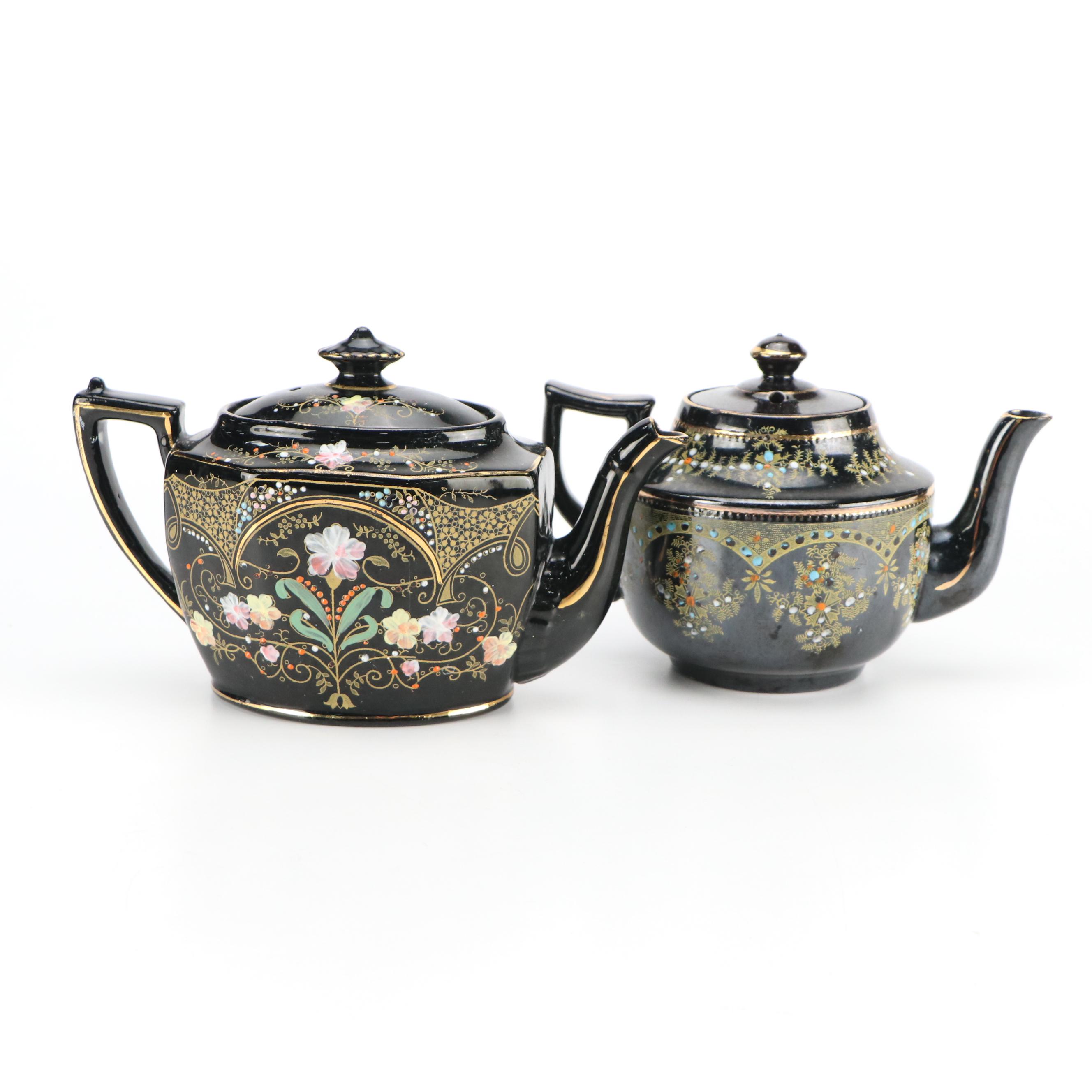 Phoenix Floral Moriage Ceramic Teapots