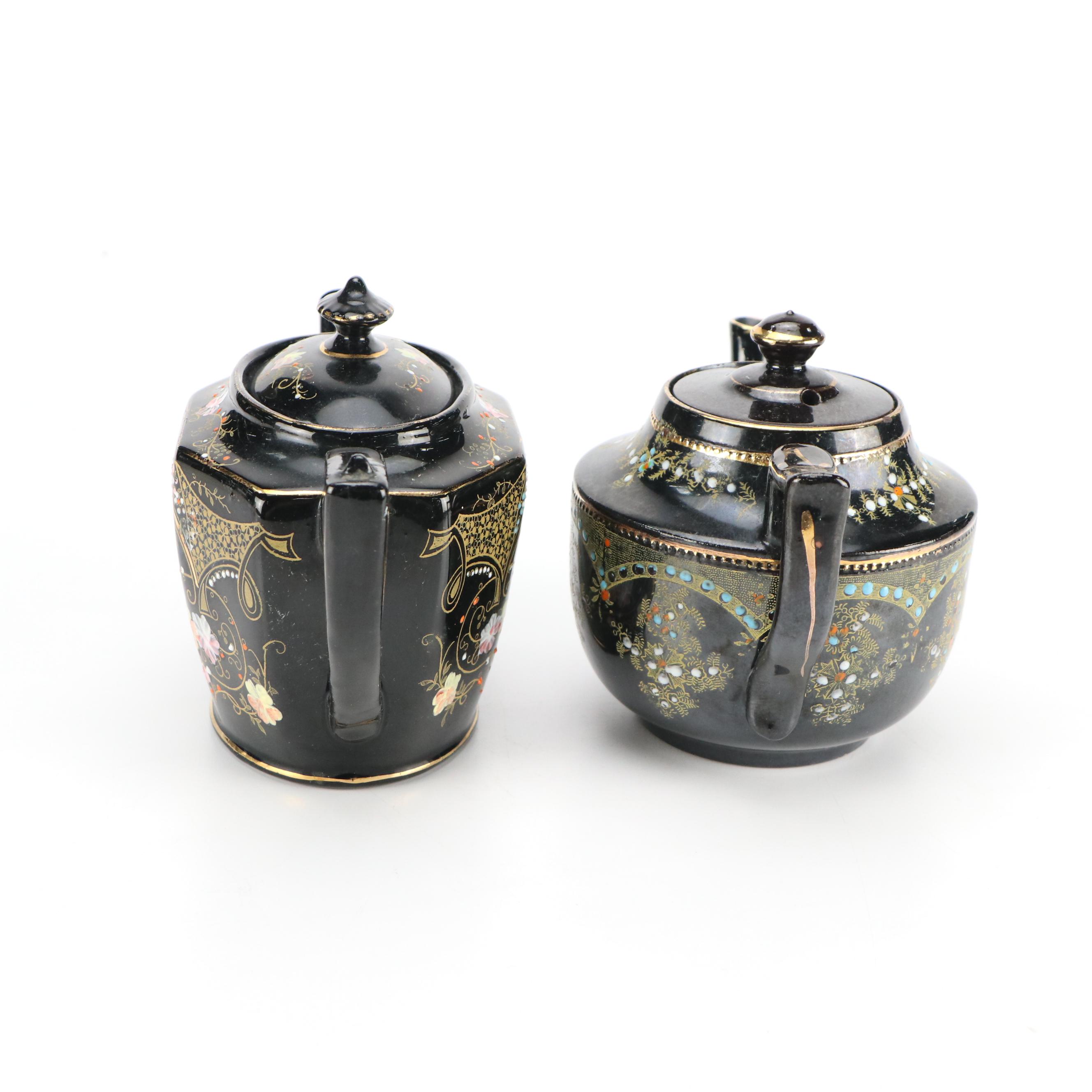 Phoenix Floral Moriage Ceramic Teapots