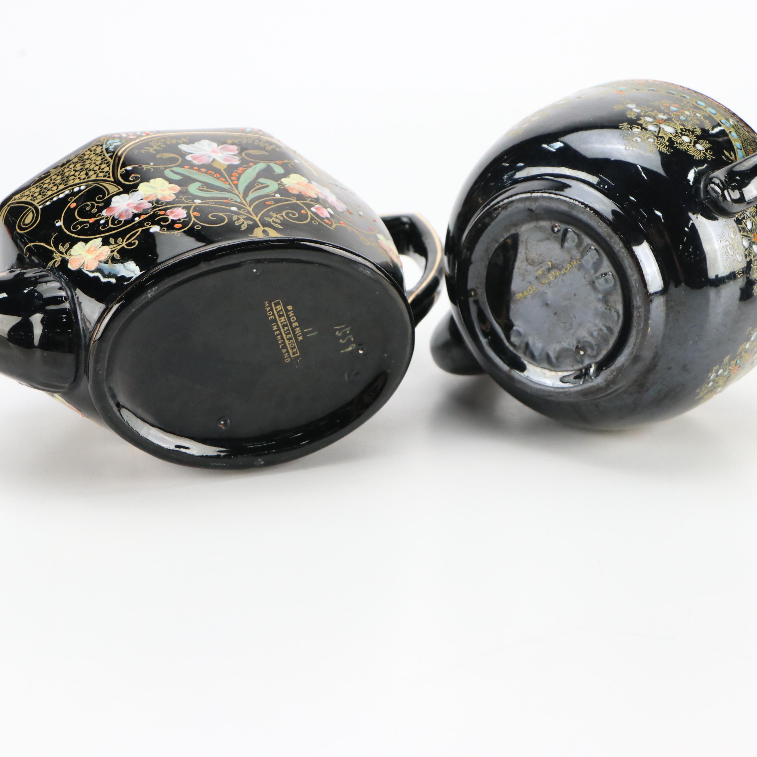 Phoenix Floral Moriage Ceramic Teapots